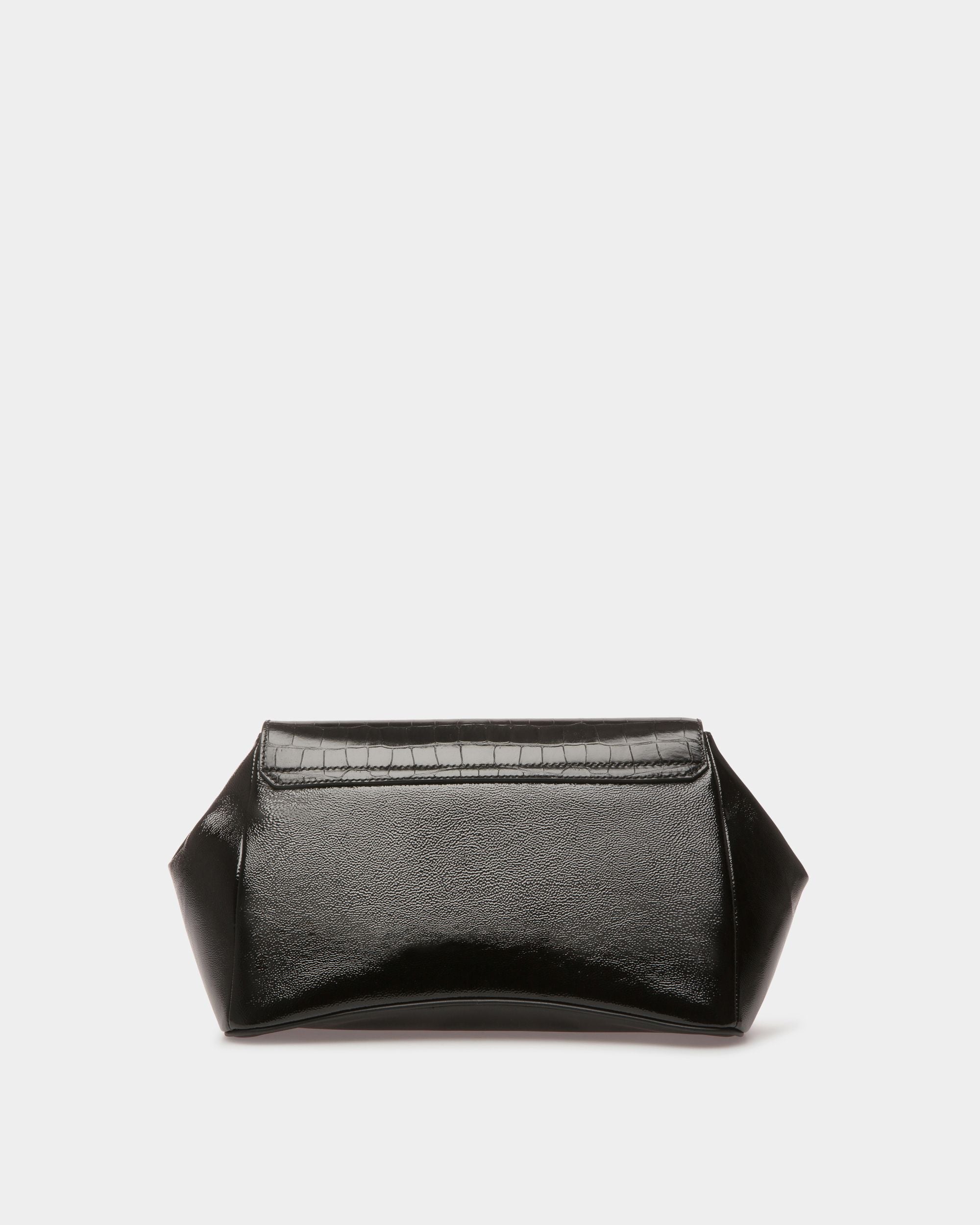 Sac D’Épaule Emblem En Cuir De Veau Façon Poulain Noir - Femme - Bally - 03