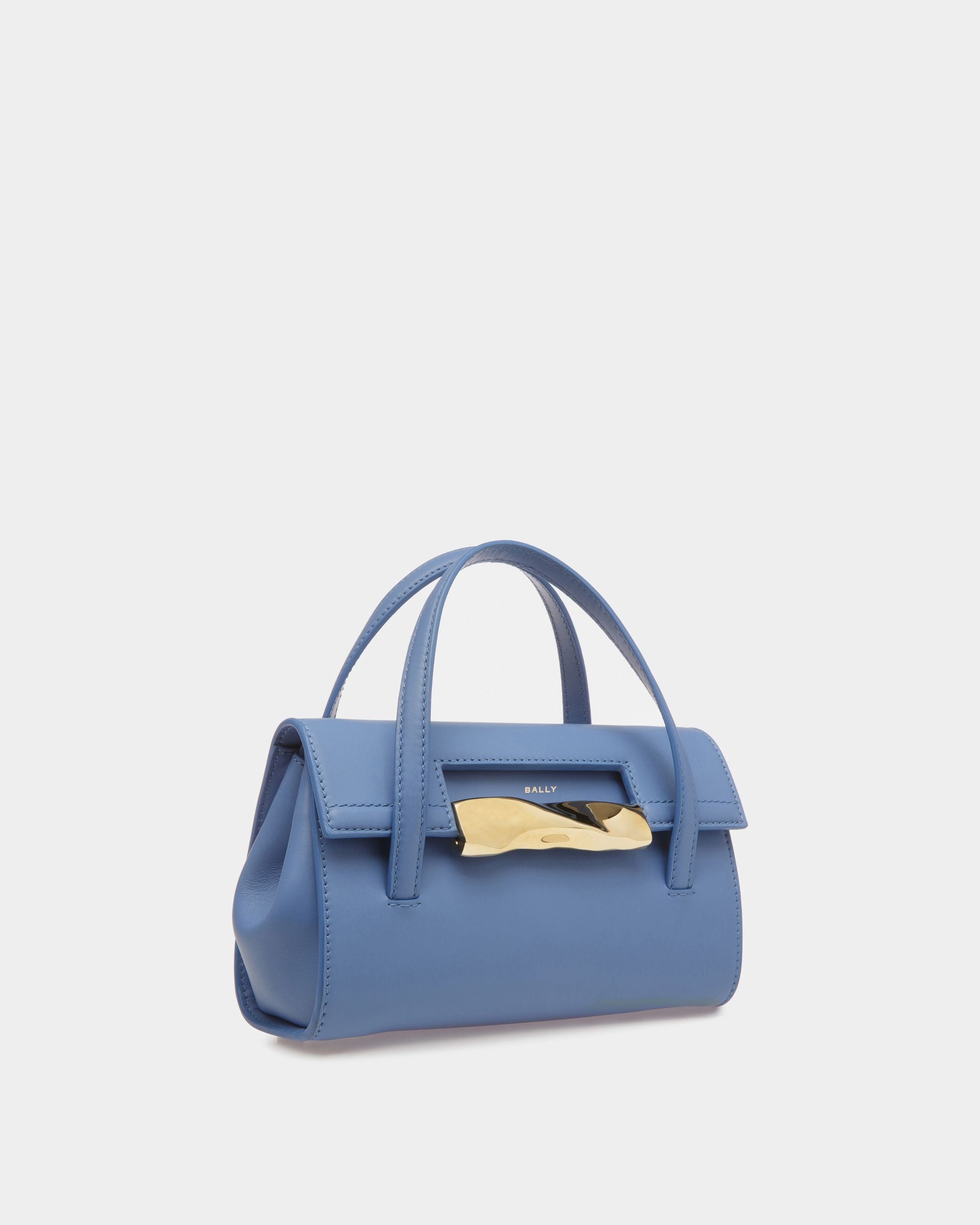 Mini-sac Baroque En cuir couleur Blue Kiss - Femme - Bally - 04