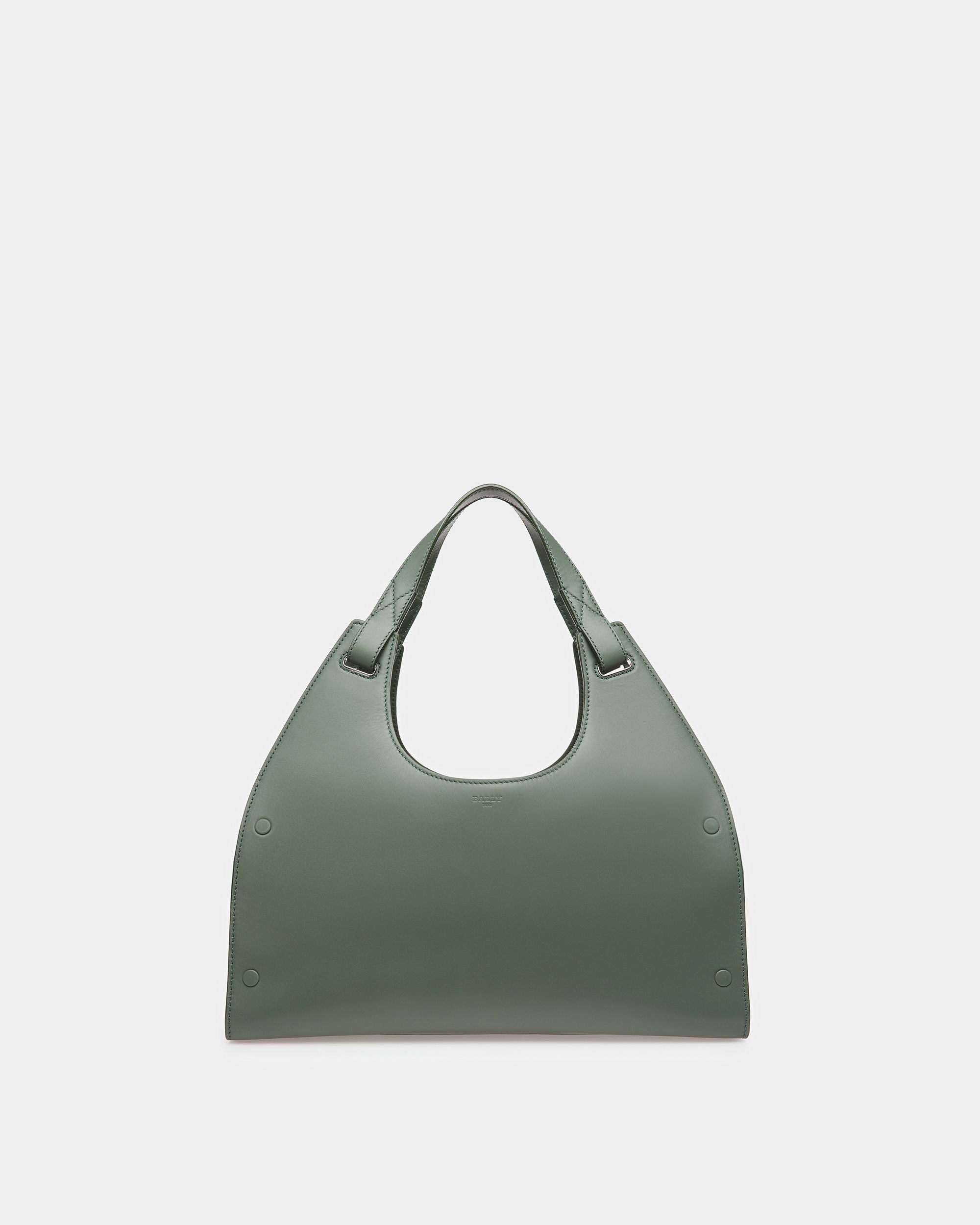Ahres Schultertasche Aus Leder In Salbei - Damen - Bally - 01