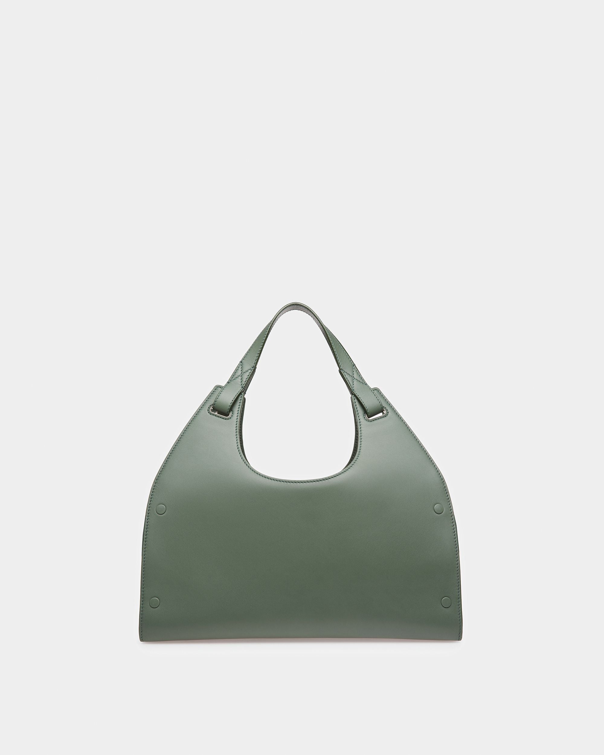 Ahres Schultertasche Aus Leder In Salbei - Damen - Bally - 03