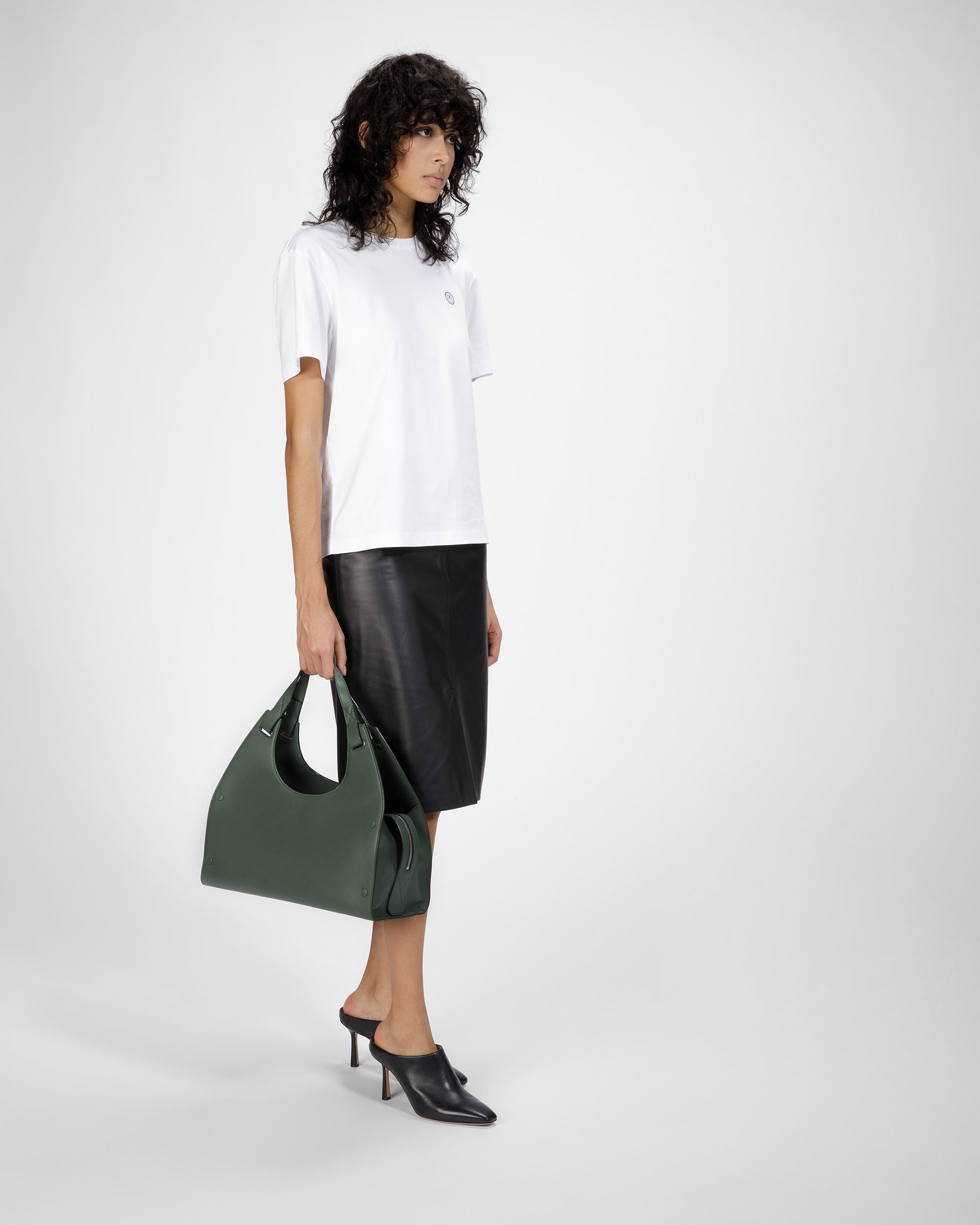 Ahres Schultertasche Aus Leder In Salbei - Damen - Bally - 06