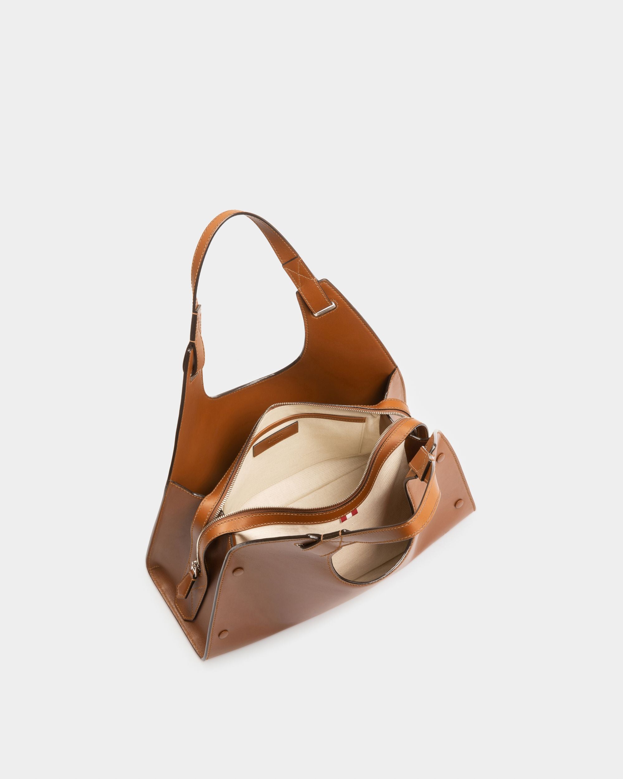 Ahres Schultertasche Aus Braunem Leder - Damen - Bally - 04