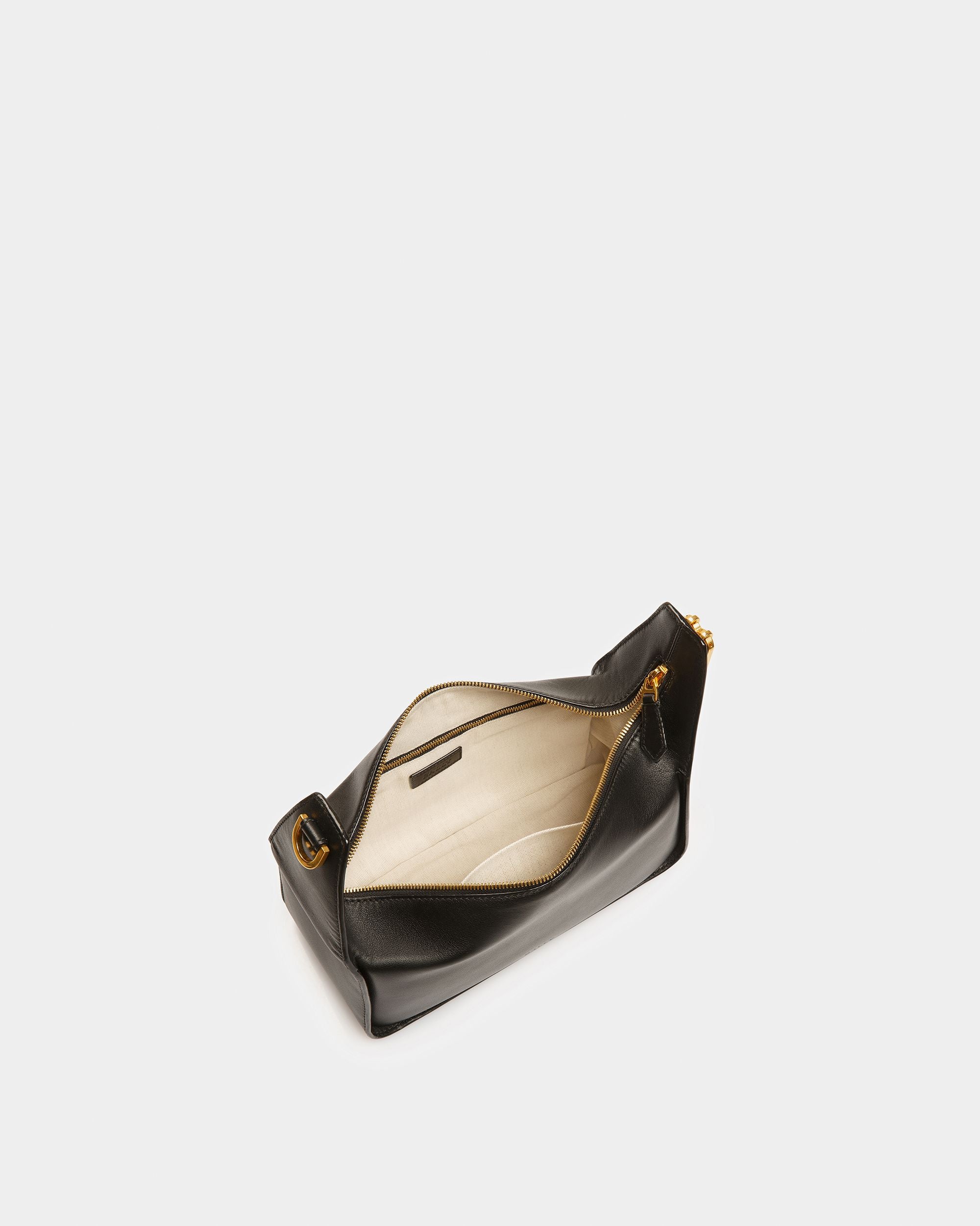 B-Hook Sac Porté Épaule En Cuir Noir - Femme - Bally - 04