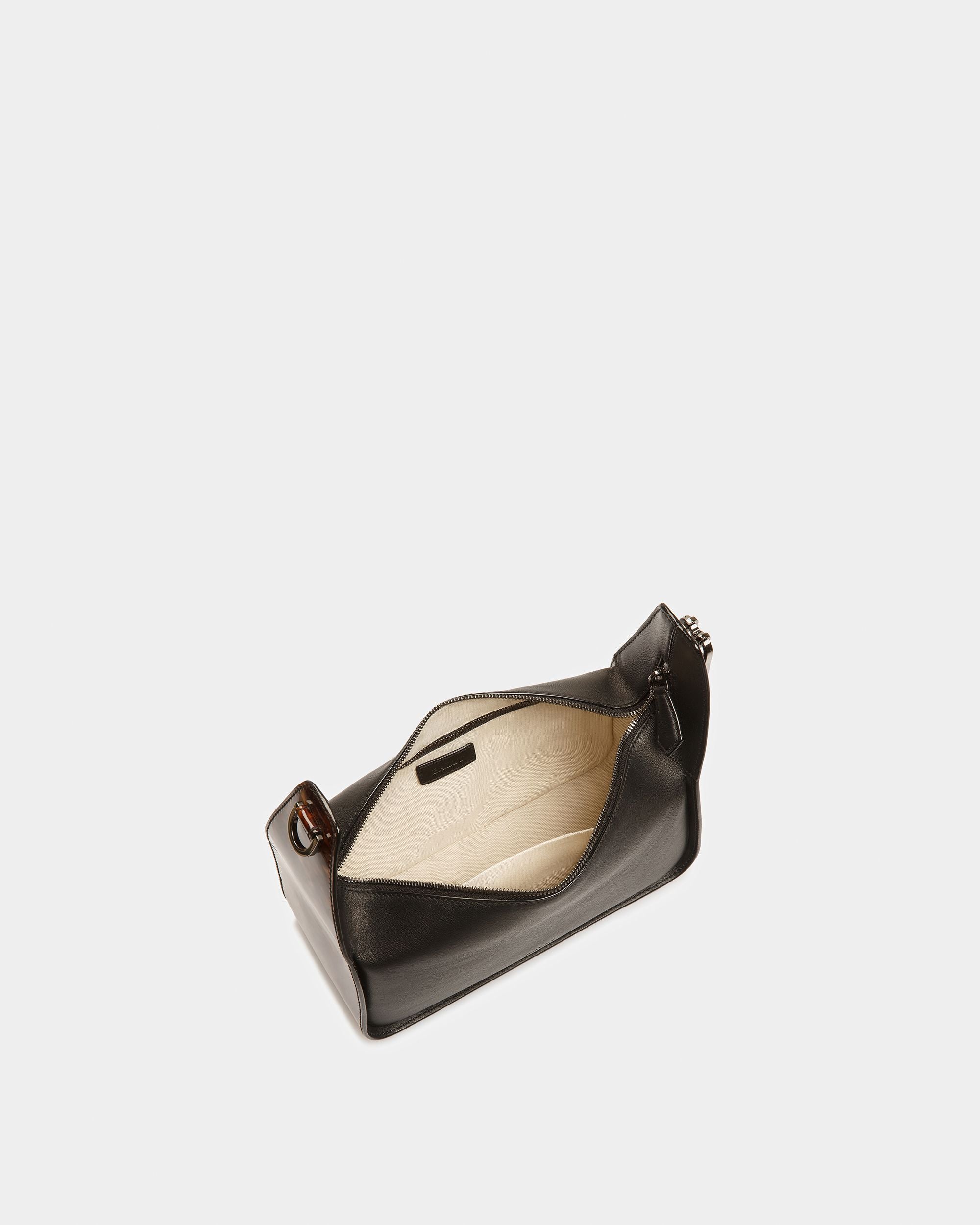 B-Hook Schultertasche Aus Leder In Schwarz - Damen - Bally - 04