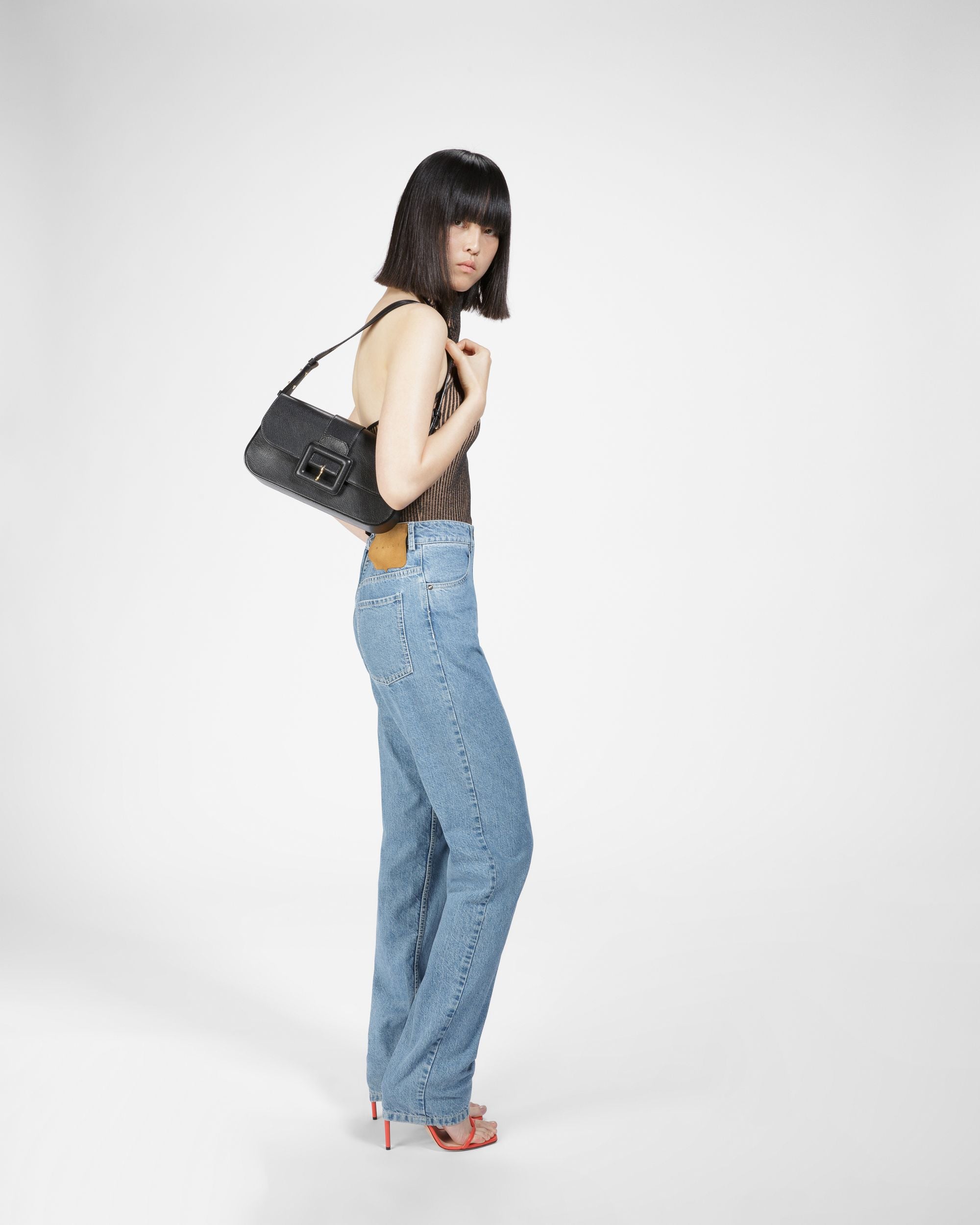 Jadha Leder-Schultertasche In Schwarz - Damen - Bally - 06