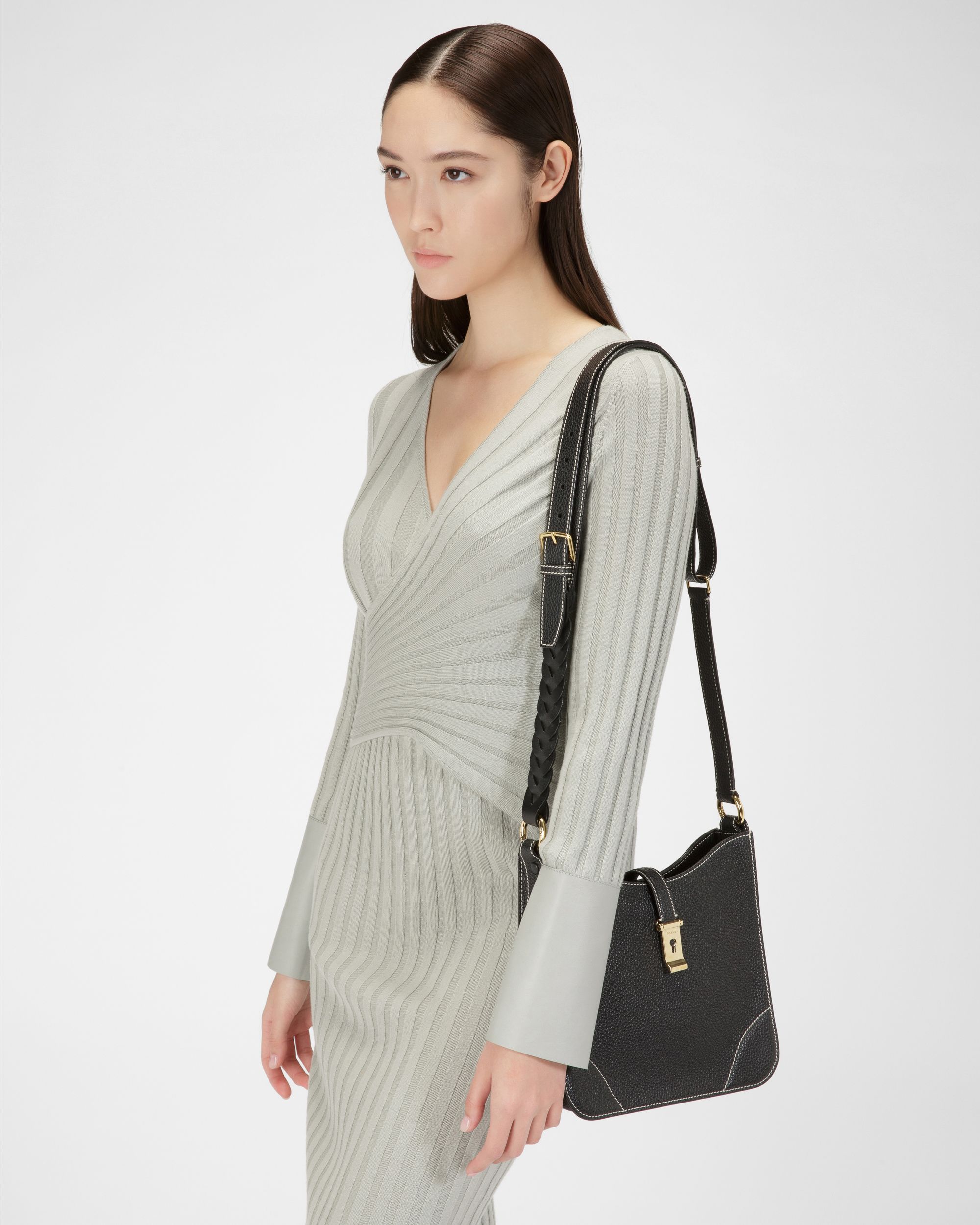 Lavynia Mini Besace En Cuir Noir - Femme - Bally - 01