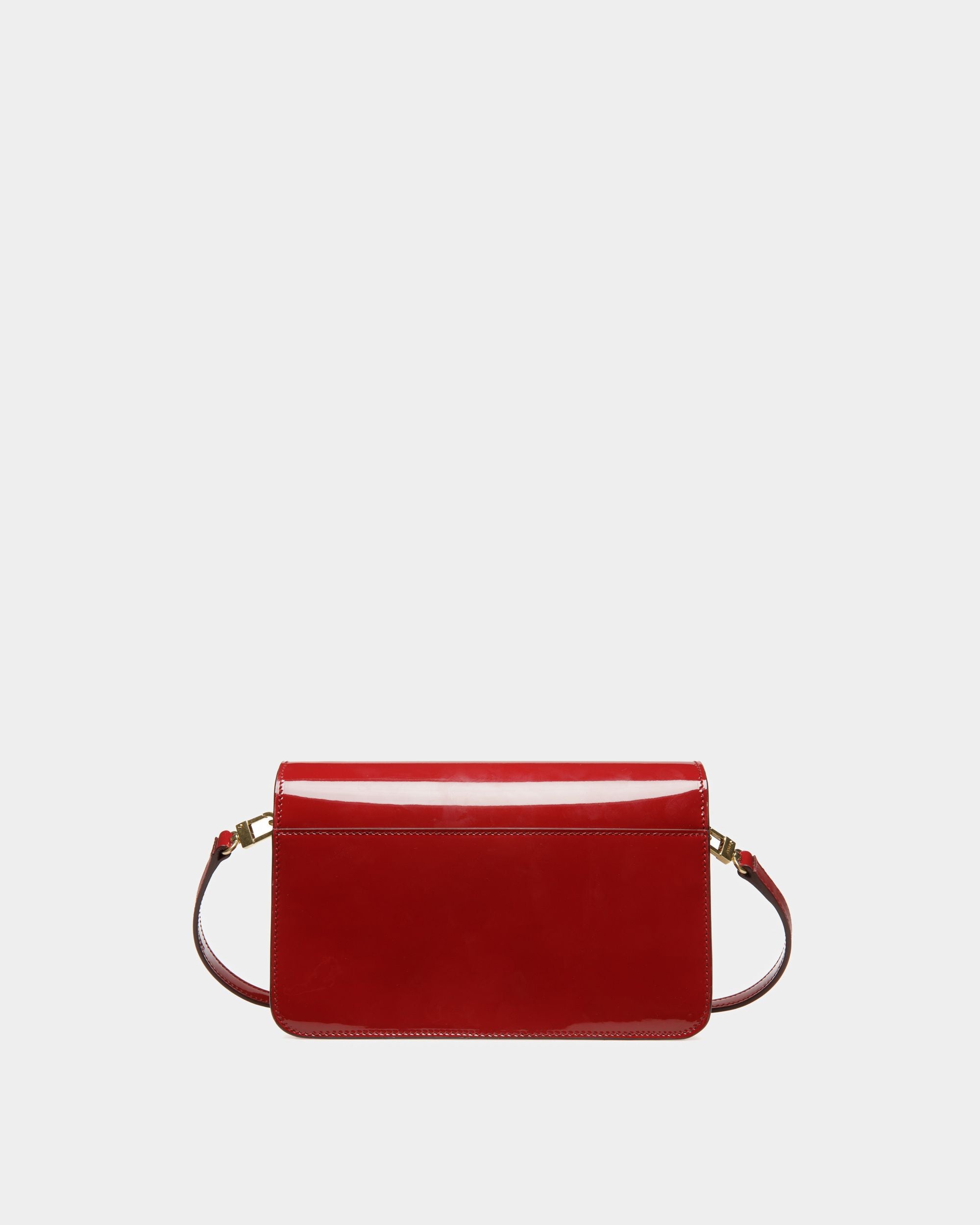 Sac À Bandoulière Logo En Cuir Rubis Profond - Femme - Bally - 03