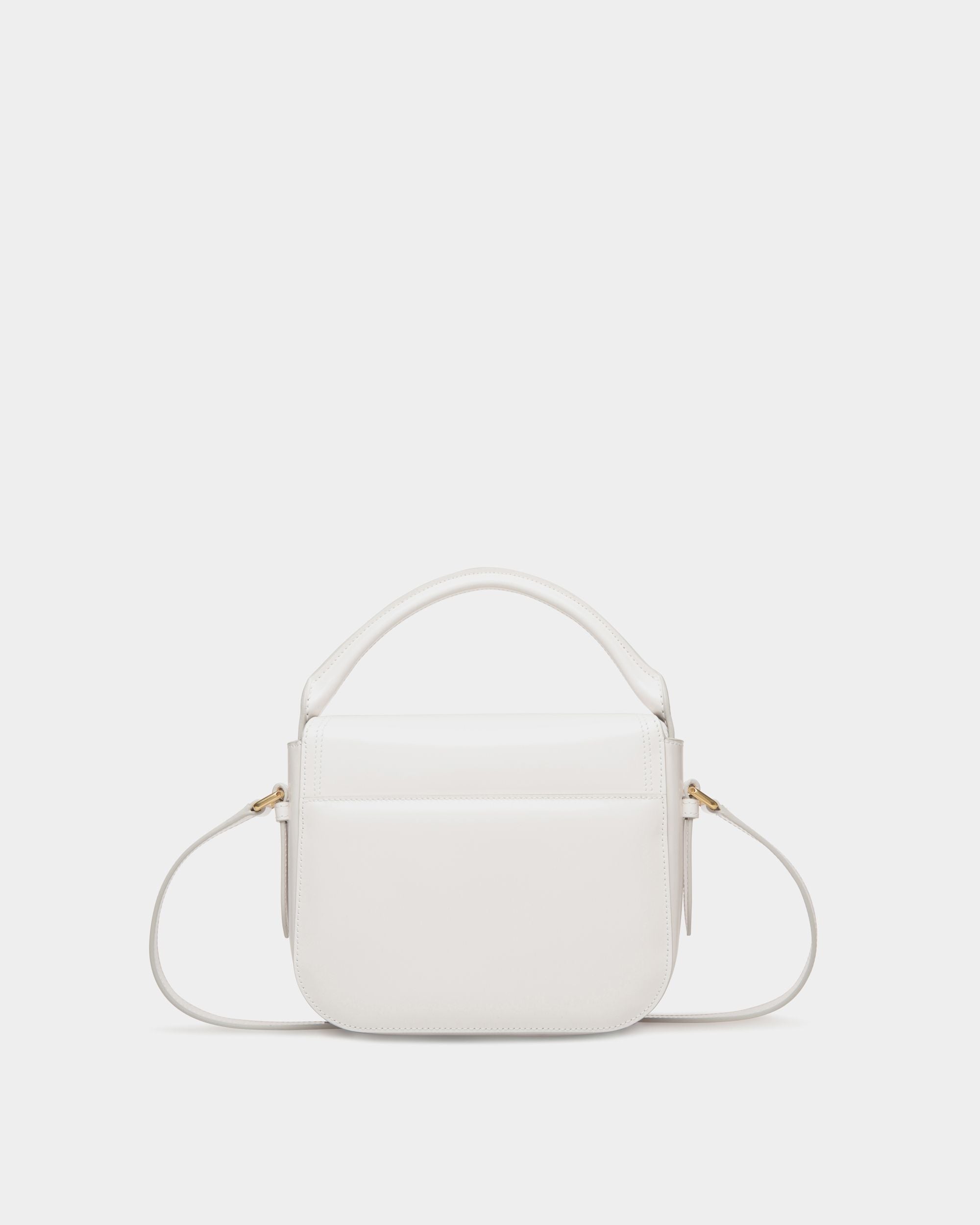Beckett Minibag in White Brushed Leather - Femme - Bally - 02