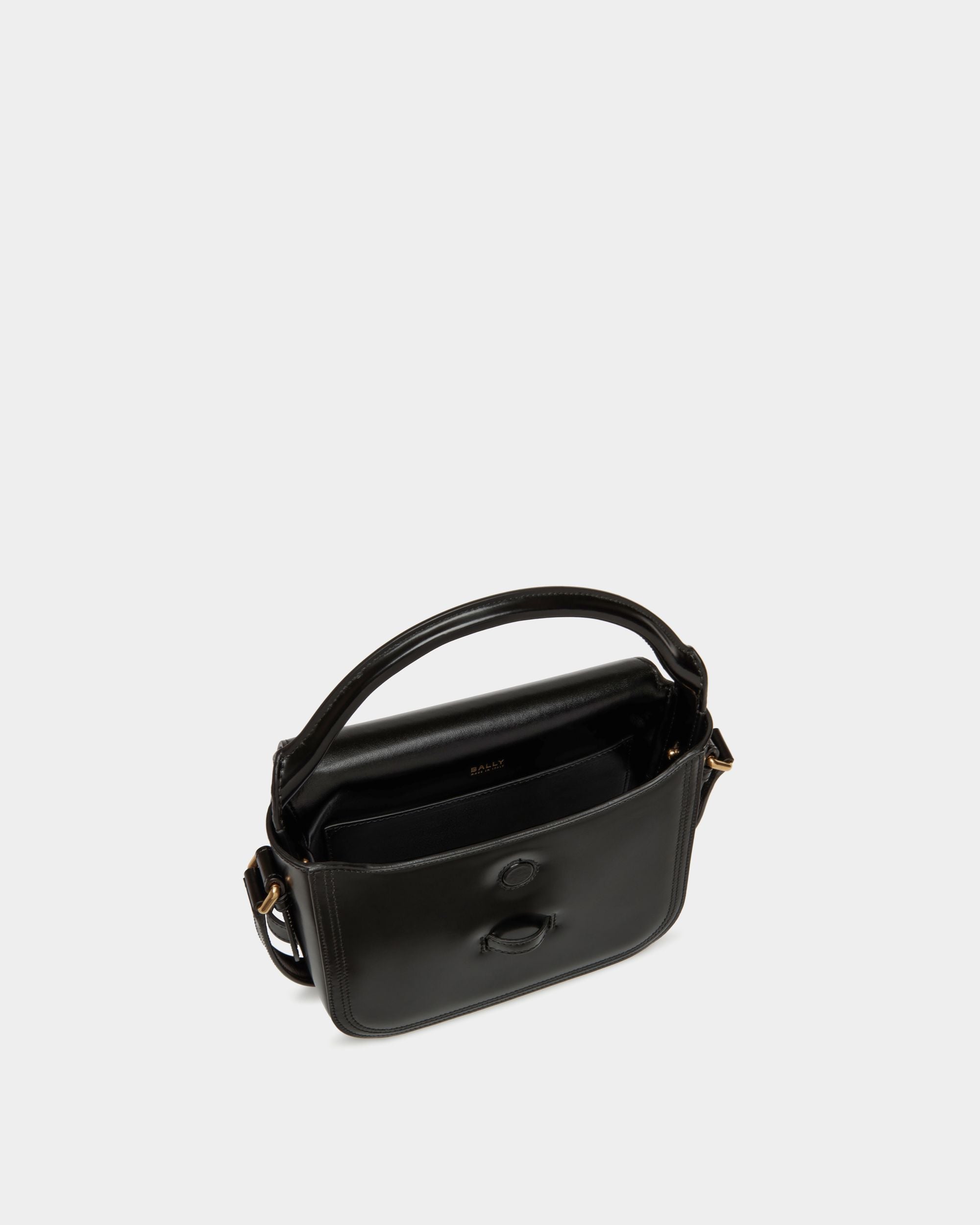 Mini Sac Beckett En Cuir Brossé Noir - Femme - Bally - 05