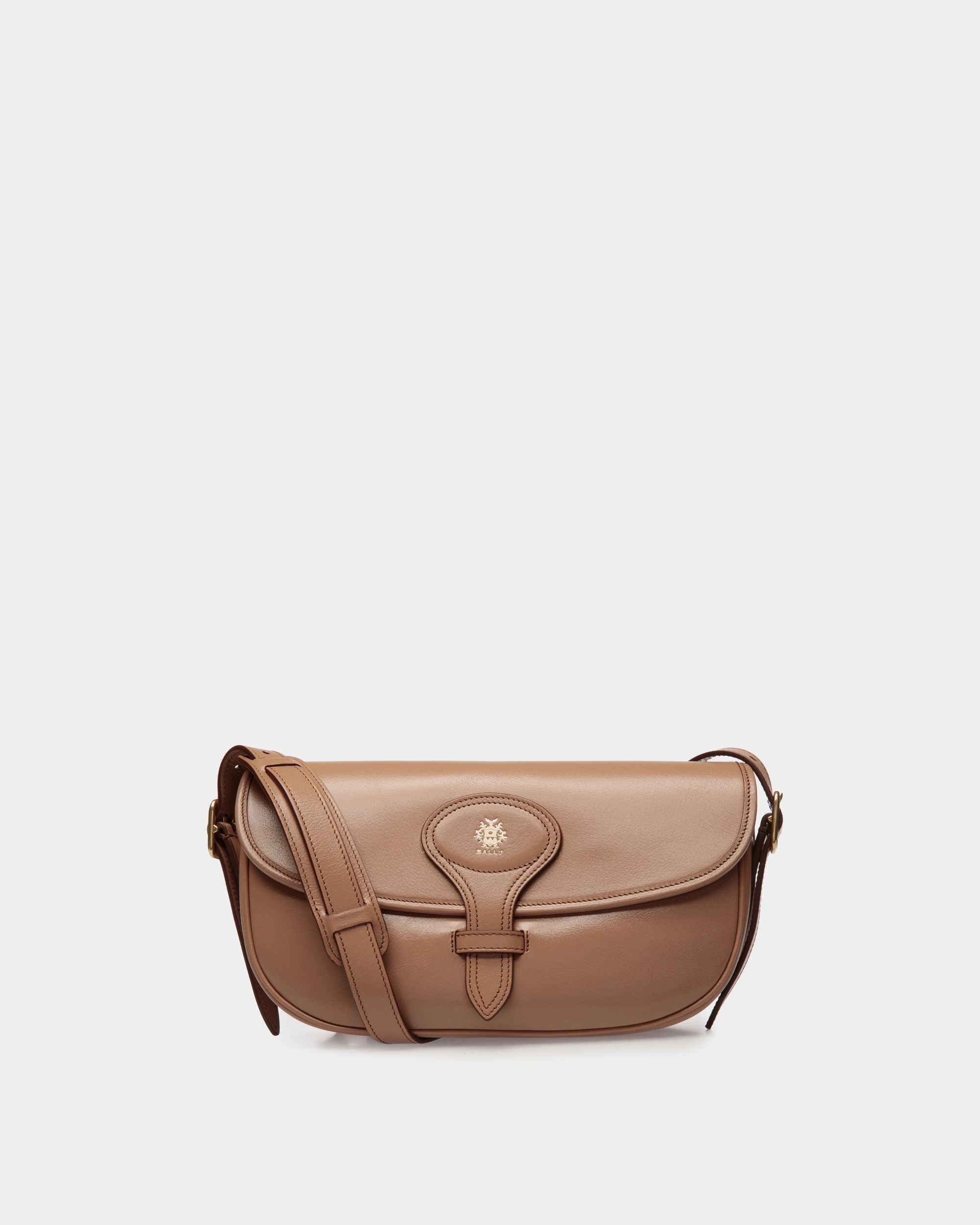 Beckett Umhängetasche Aus Leder In Praline Beige - Damen - Bally - 01