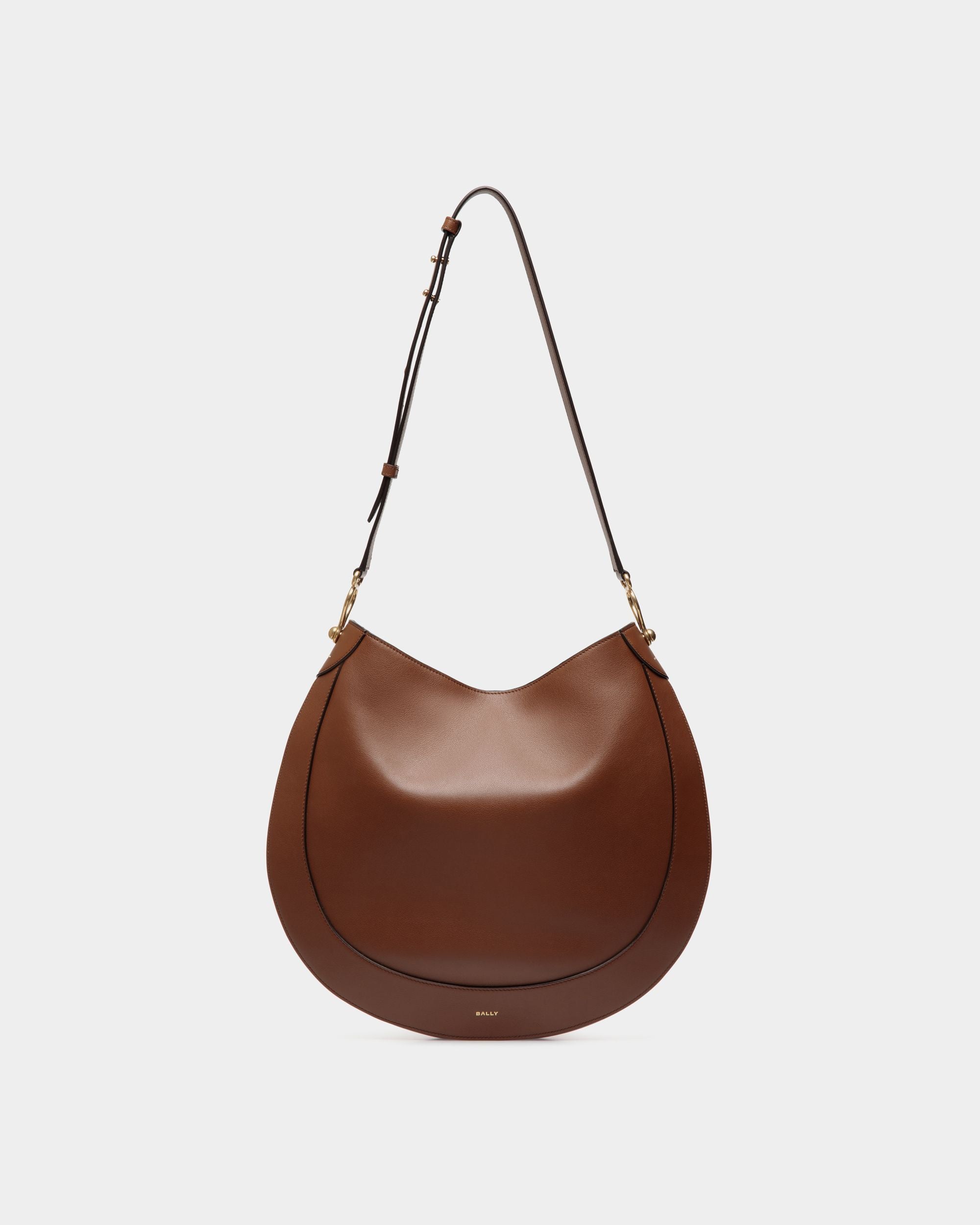 Sac Fourre-Tout Lune En Cuir Marron - Femme - Bally - 01