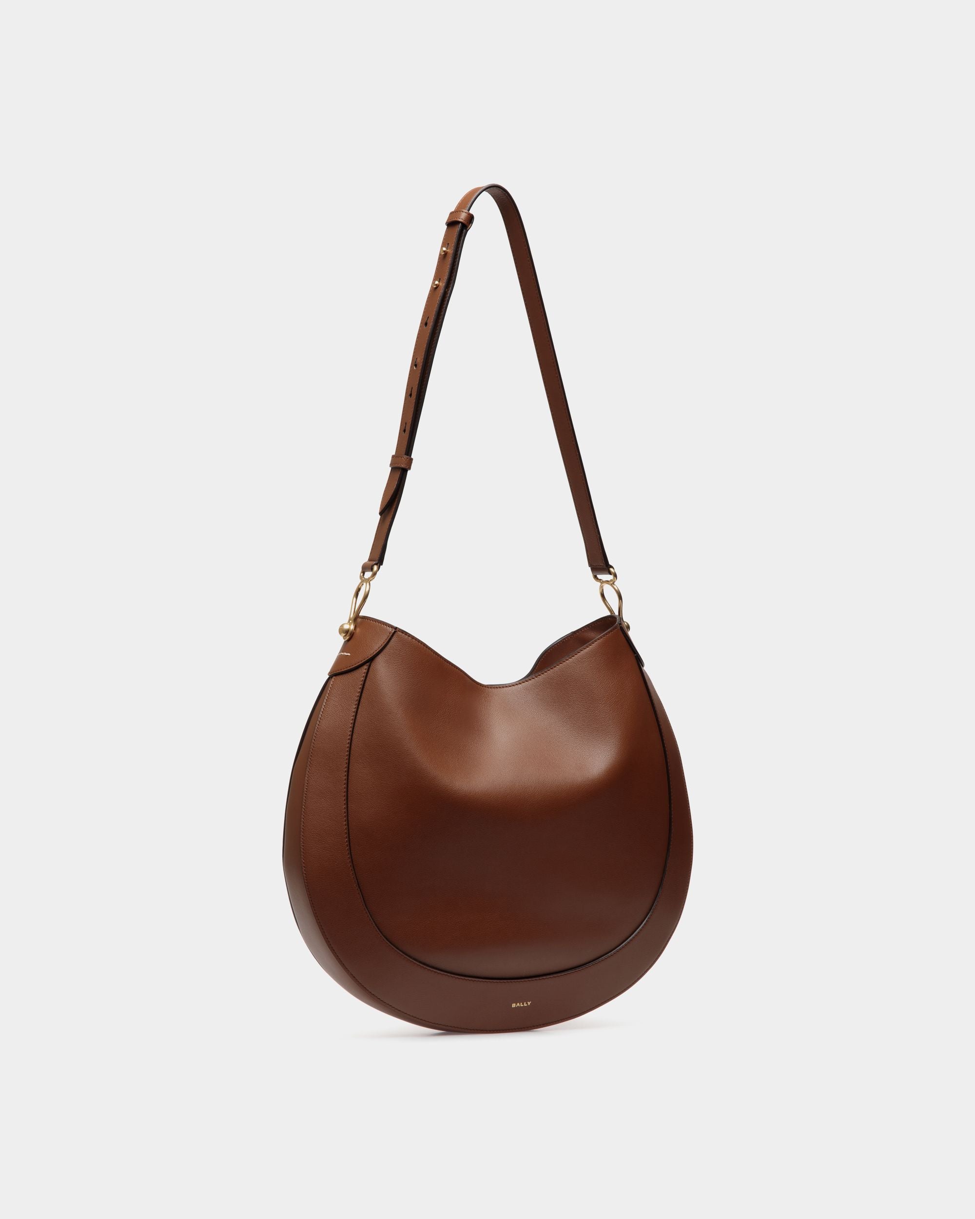 Sac Fourre-Tout Lune En Cuir Marron - Femme - Bally - 03