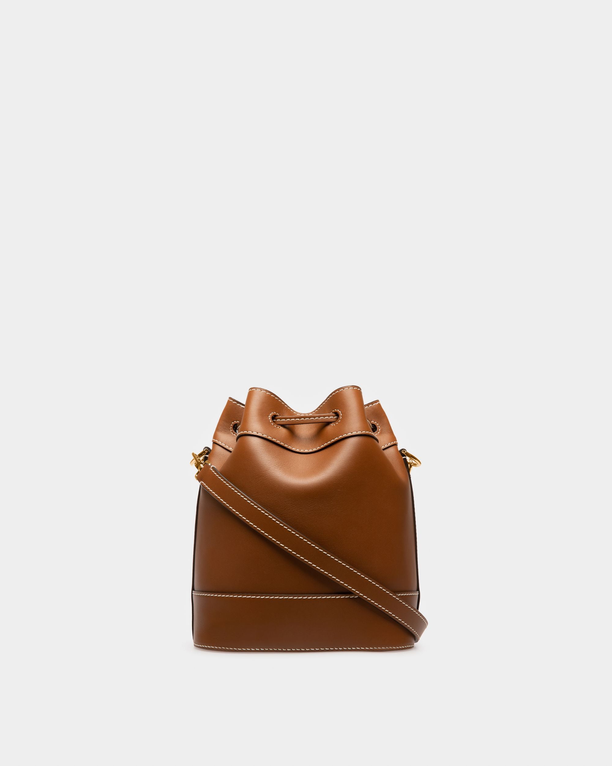Cleoh Sac Seau En Cuir Marron - Femme - Bally - 03