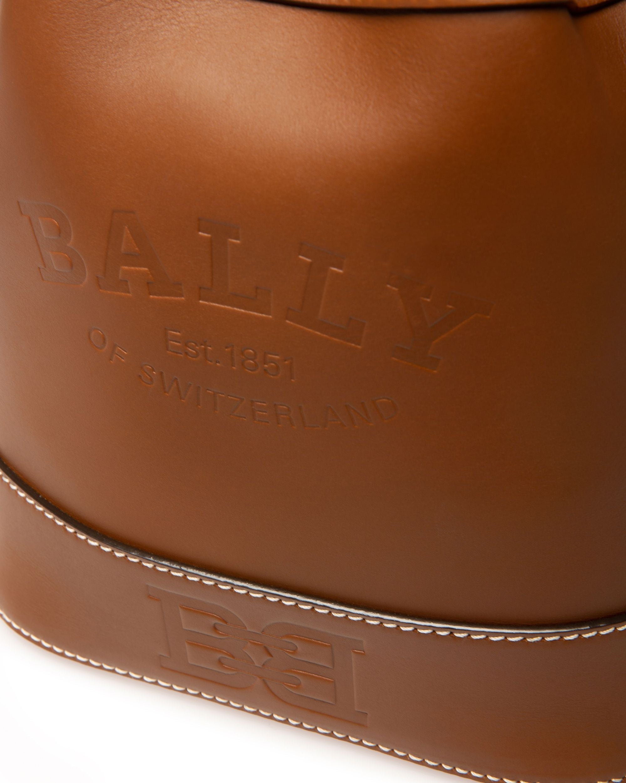 Cleoh Sac Seau En Cuir Marron - Femme - Bally - 05
