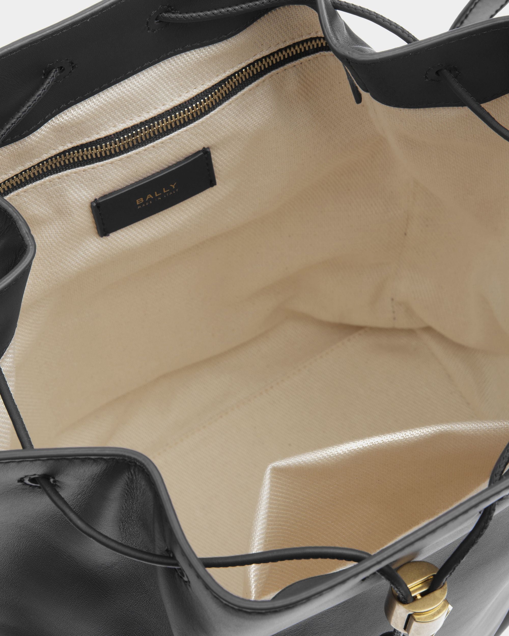 Sac Seau Block En Cuir Noir - Femme - Bally - 03