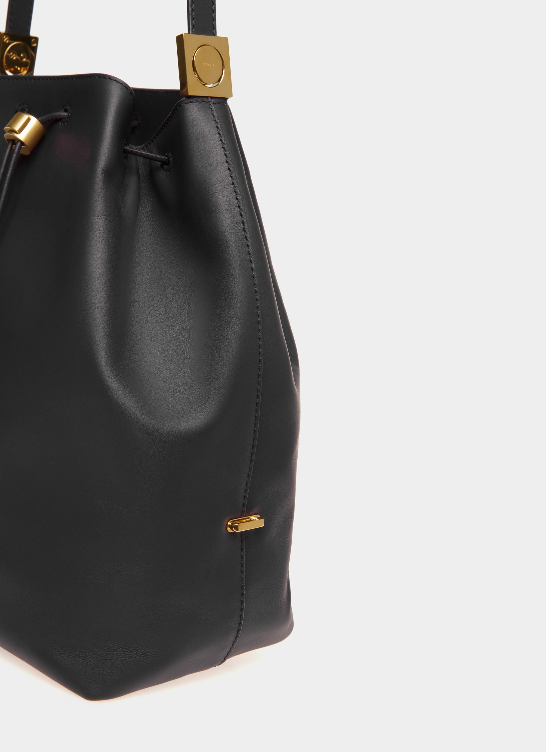 Sac Seau Block En Cuir Noir - Femme - Bally - 04