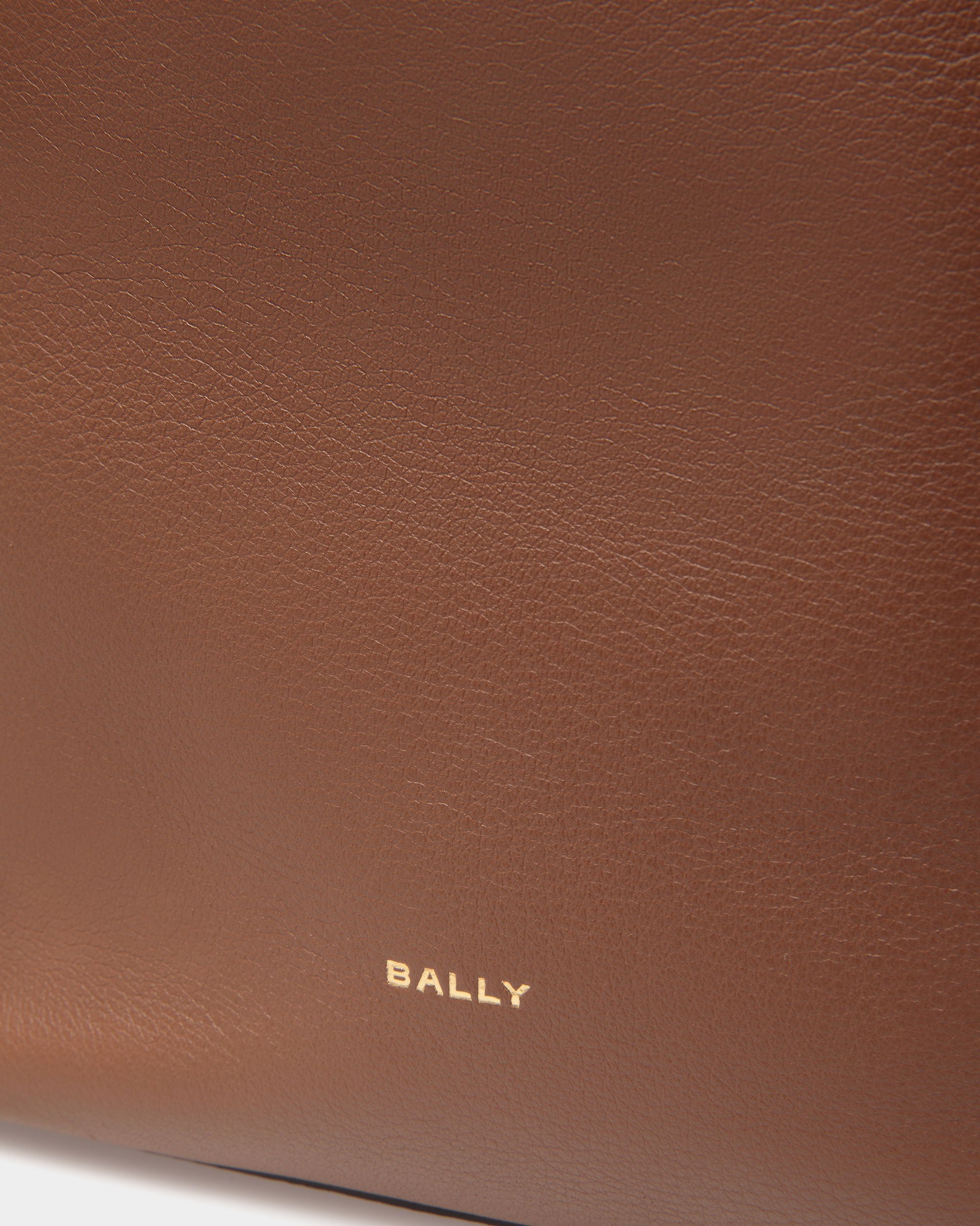 Sac Seau Code En Cuir Marron - Femme - Bally - 05