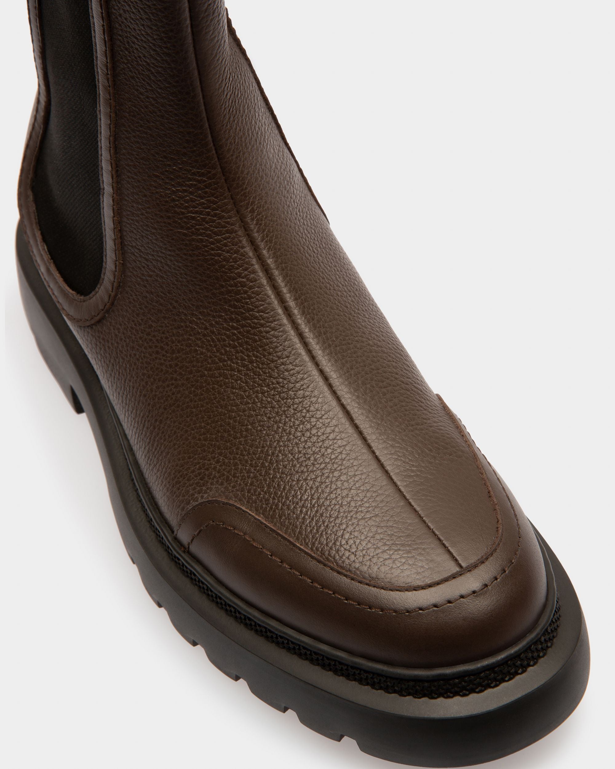 Ginny Flat Leather Boots In Brown - Women's - Bally - 06