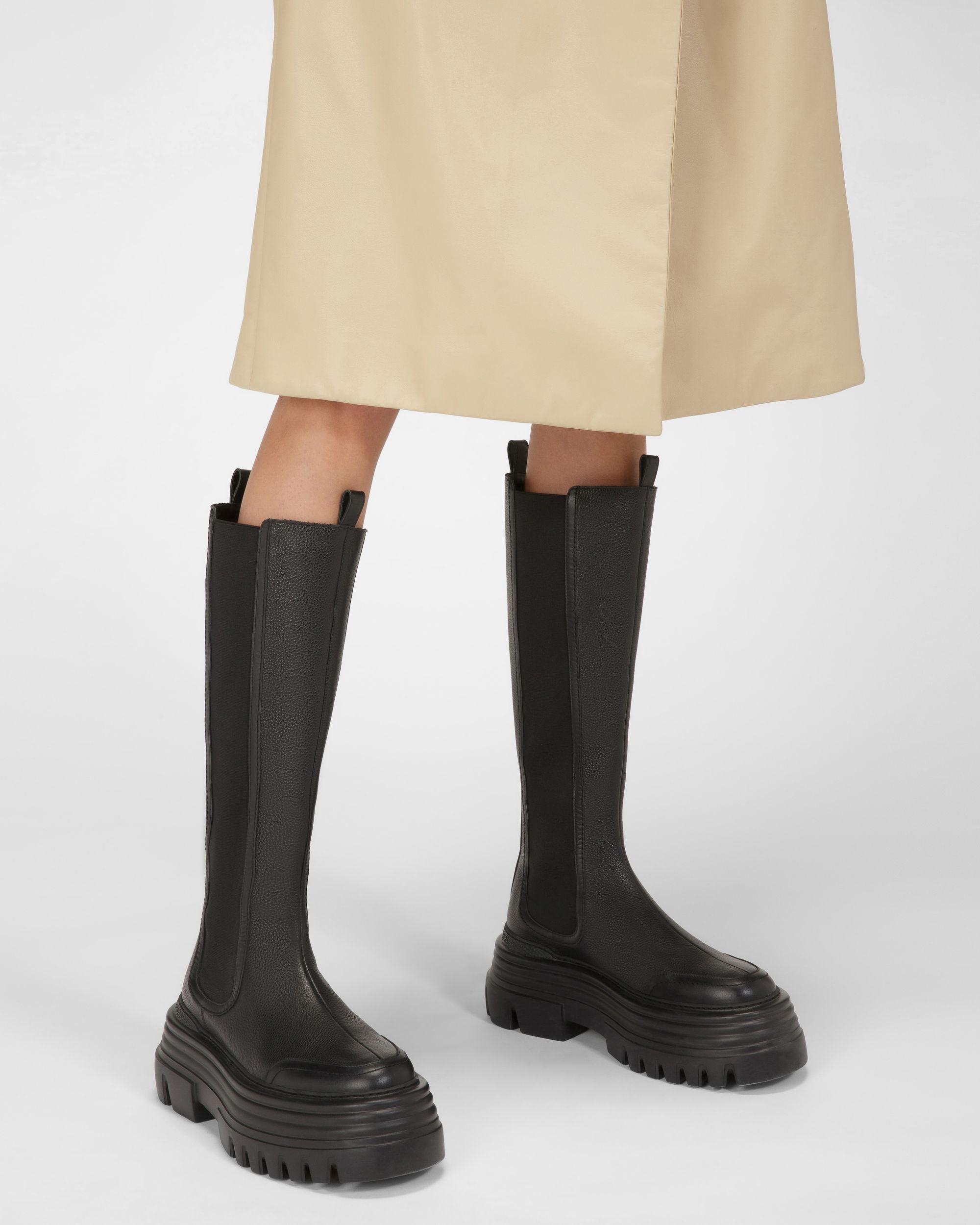 Galeen Hohe Stiefel Aus Schwarzem Leder - Damen - Bally - 07