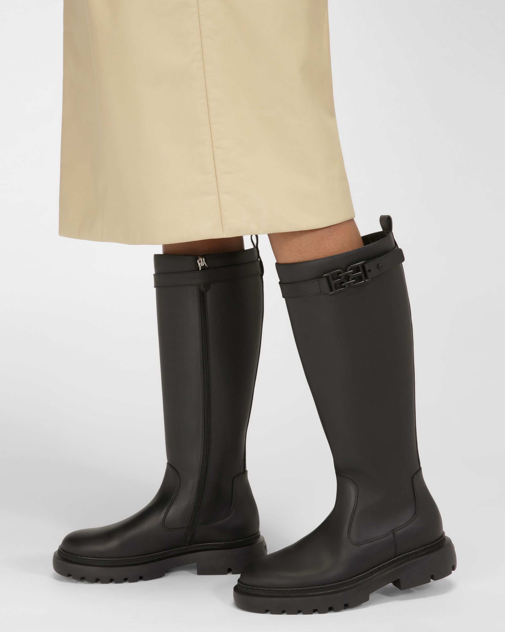 Gaila Leather Boots In Black - Women's - Bally - 02