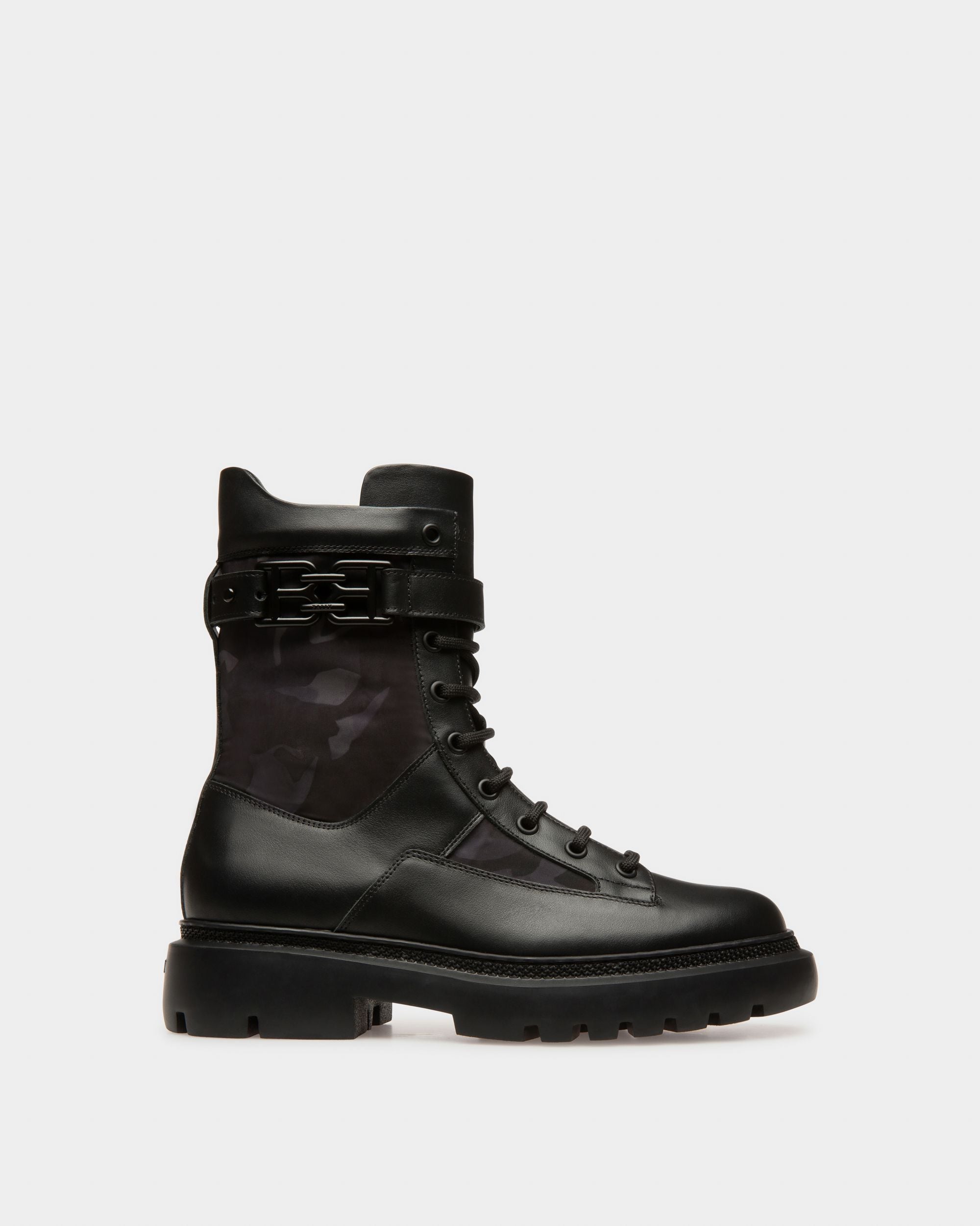 Gioele Stiefel Aus Leder Und Recyceltem Polyester In Schwarz - Damen - Bally - 01