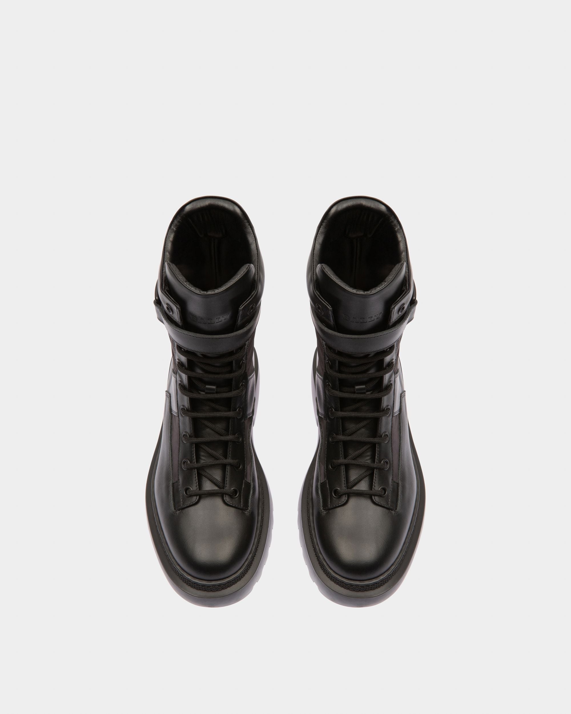 Gioele Stiefel Aus Leder Und Recyceltem Polyester In Schwarz - Damen - Bally - 02
