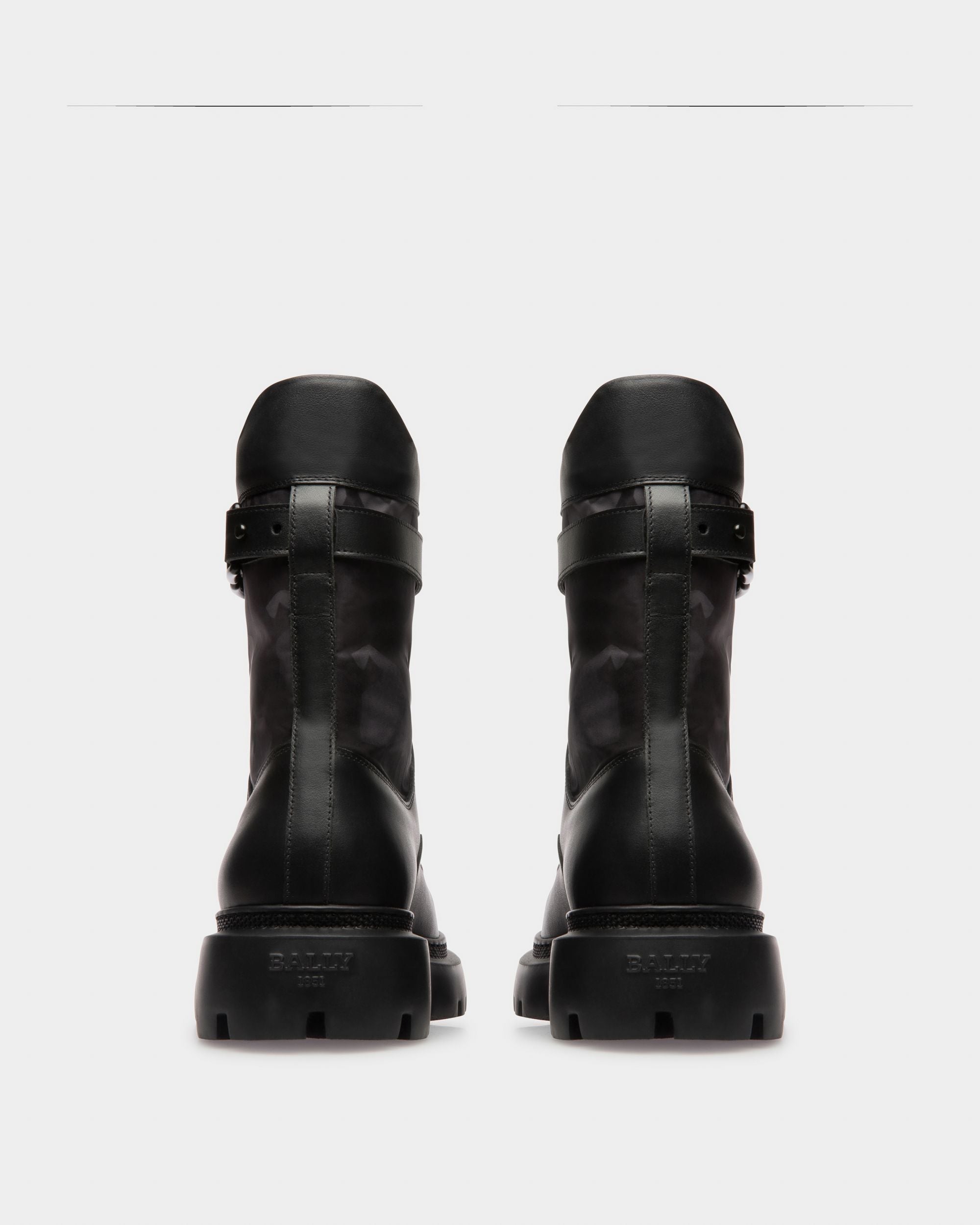 Gioele Stiefel Aus Leder Und Recyceltem Polyester In Schwarz - Damen - Bally - 04