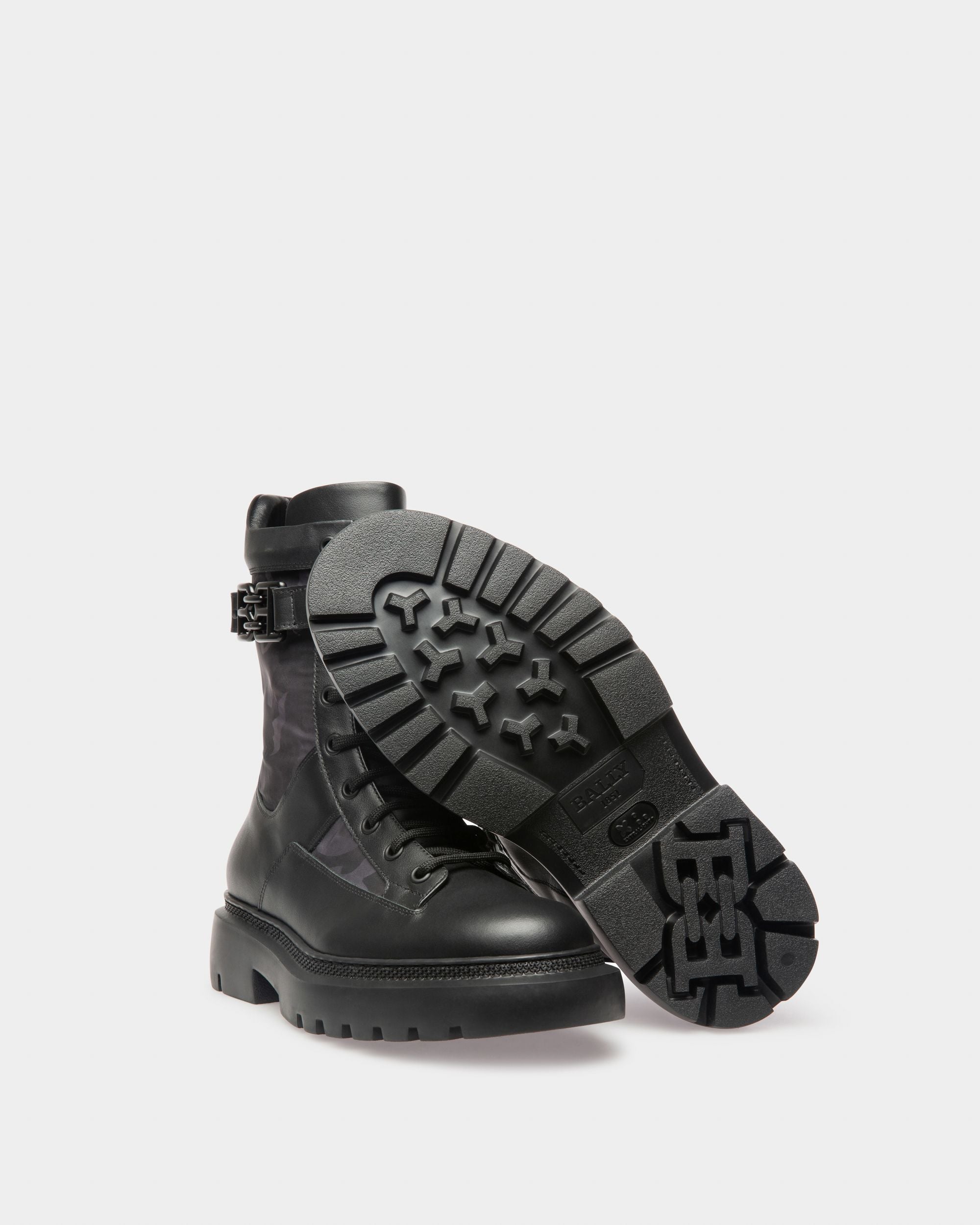 Gioele Stiefel Aus Leder Und Recyceltem Polyester In Schwarz - Damen - Bally - 05