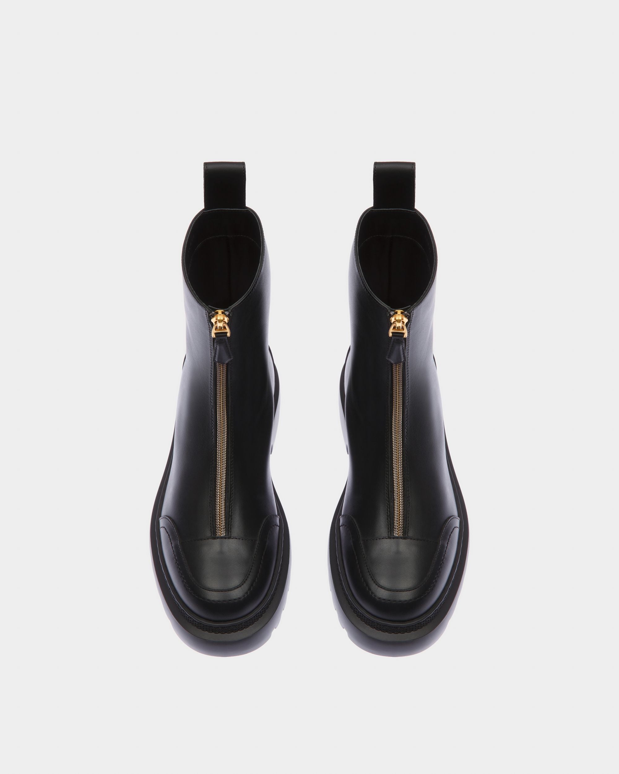 Giuli Leather Booties In Black - Women's - Bally - 02
