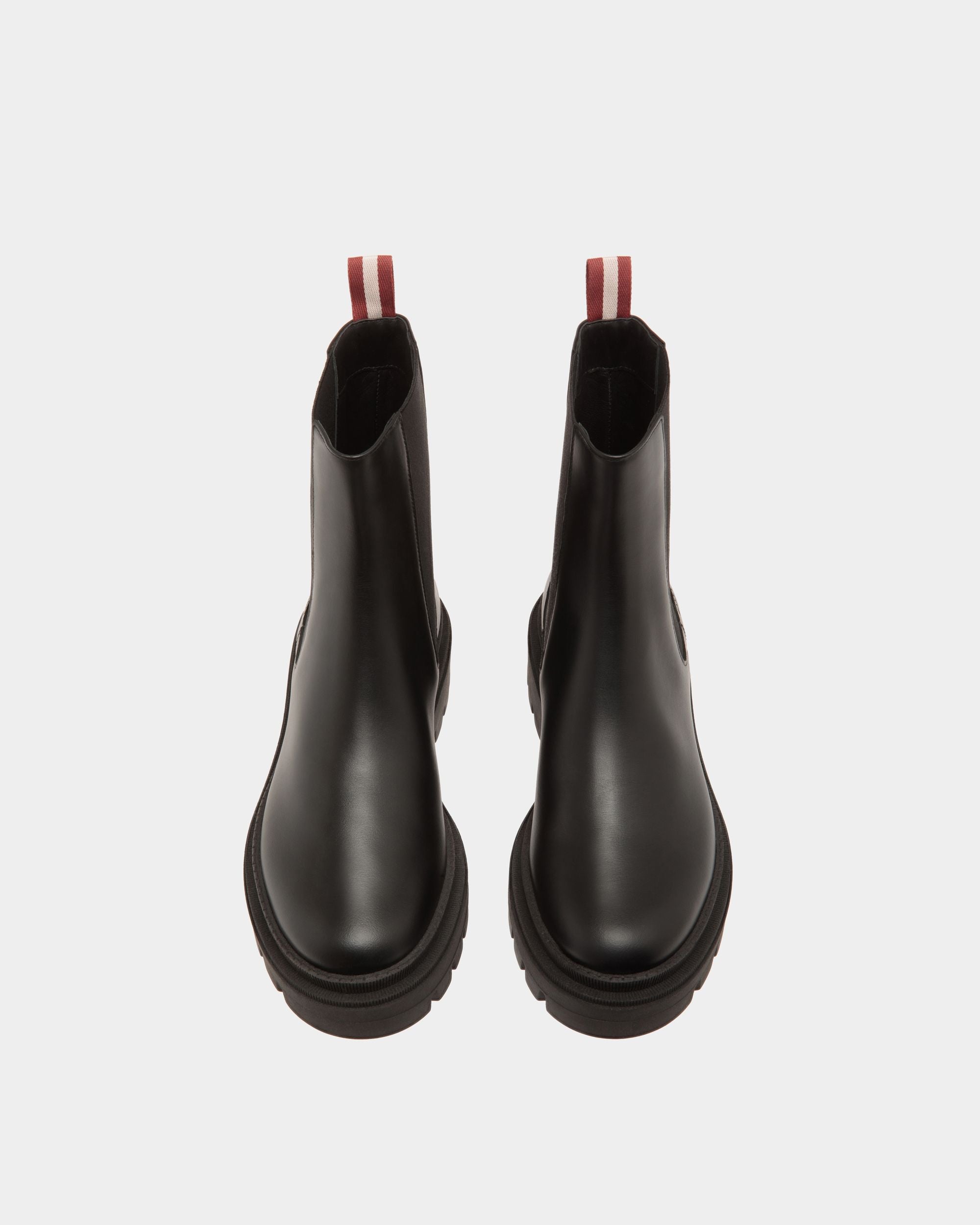 Booties In Black Leather - Mujer - Bally - 04