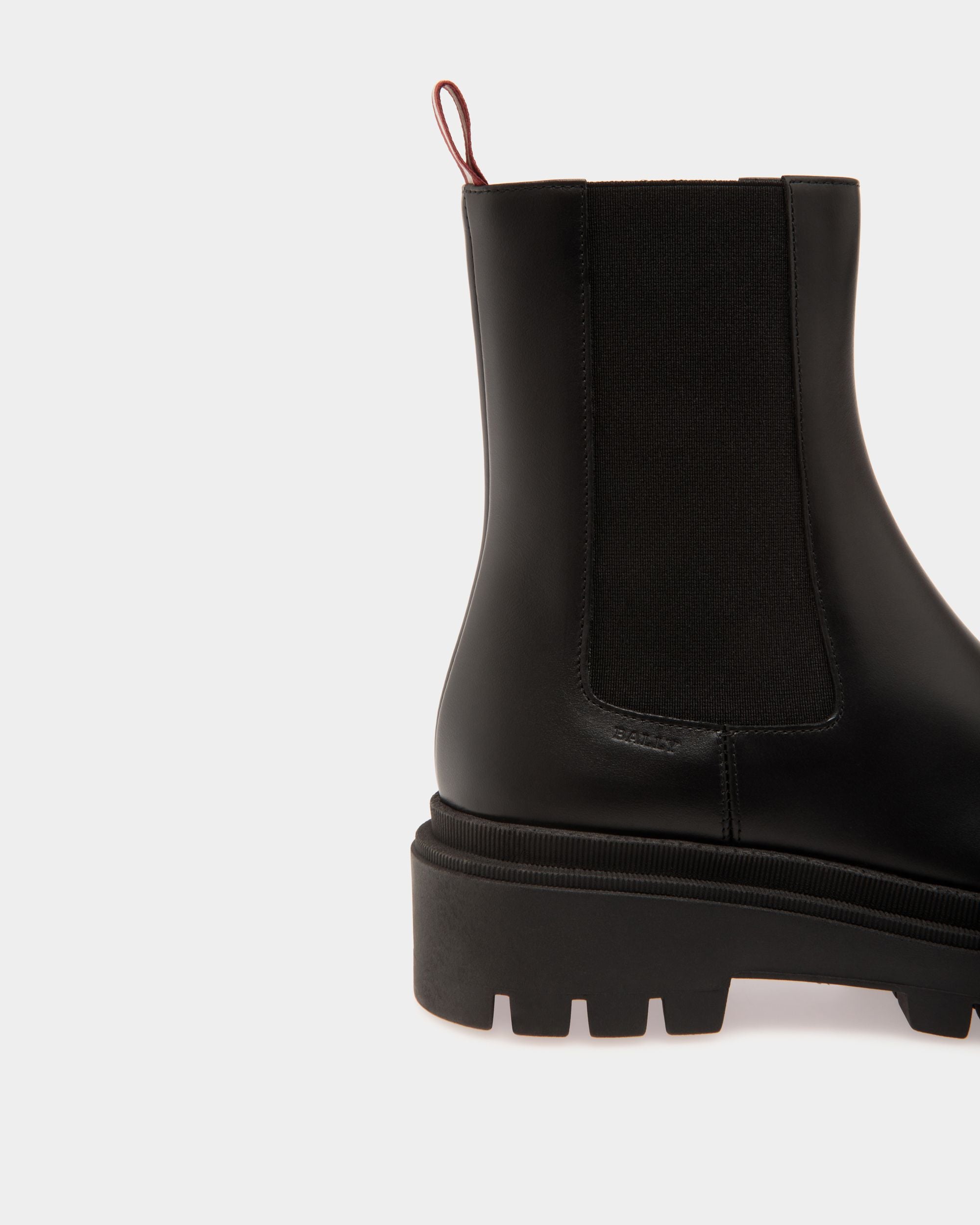 Booties In Black Leather - Mujer - Bally - 05