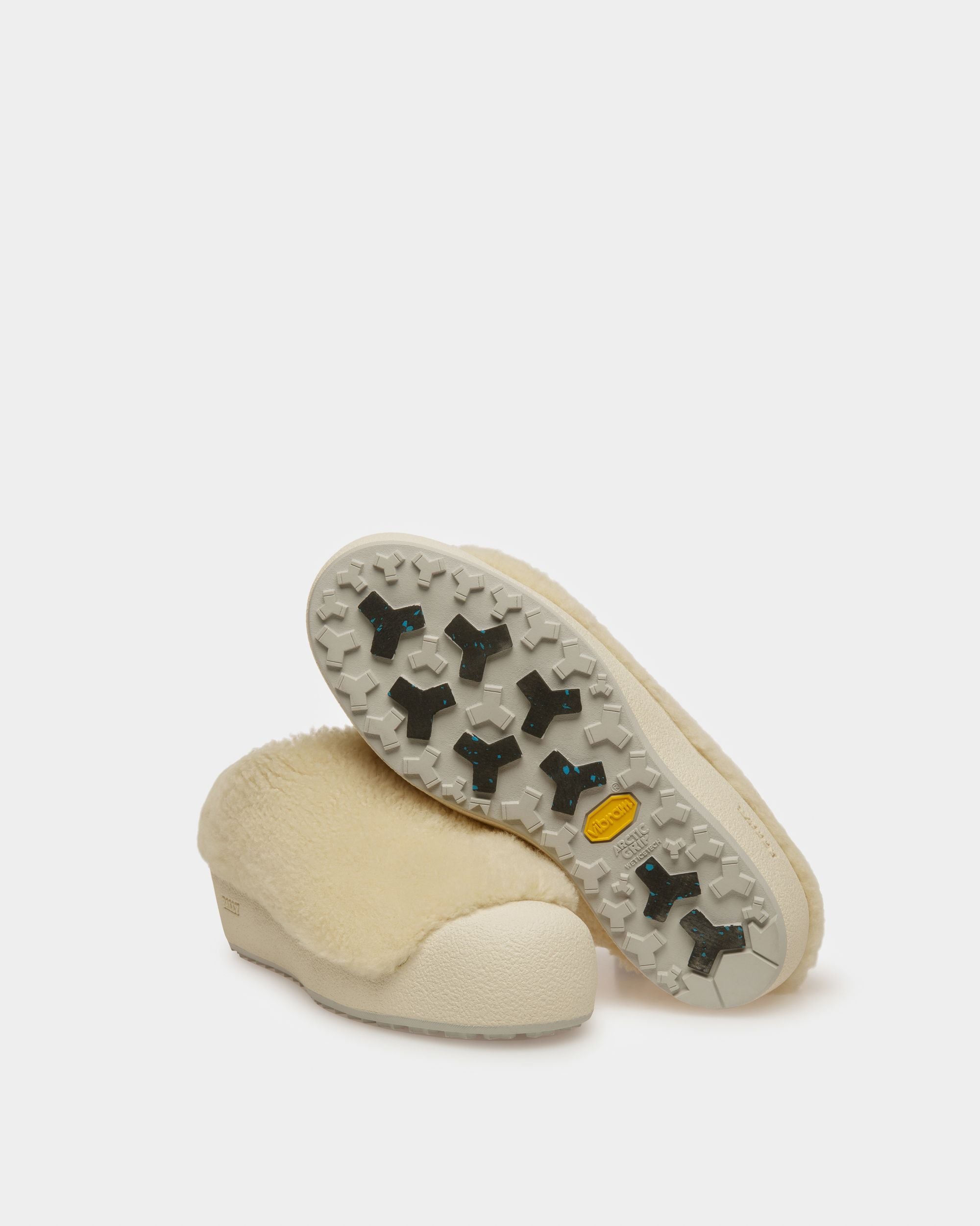 Crans Pantuflas De Piel Color Hueso - Mujer - Bally - 05