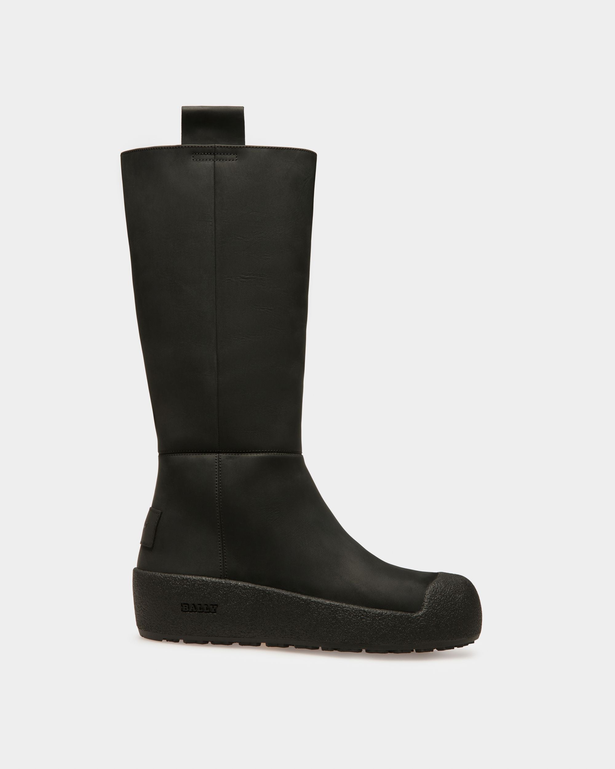 Jackson Leather Long Boots In Black - Women's - Bally - 01