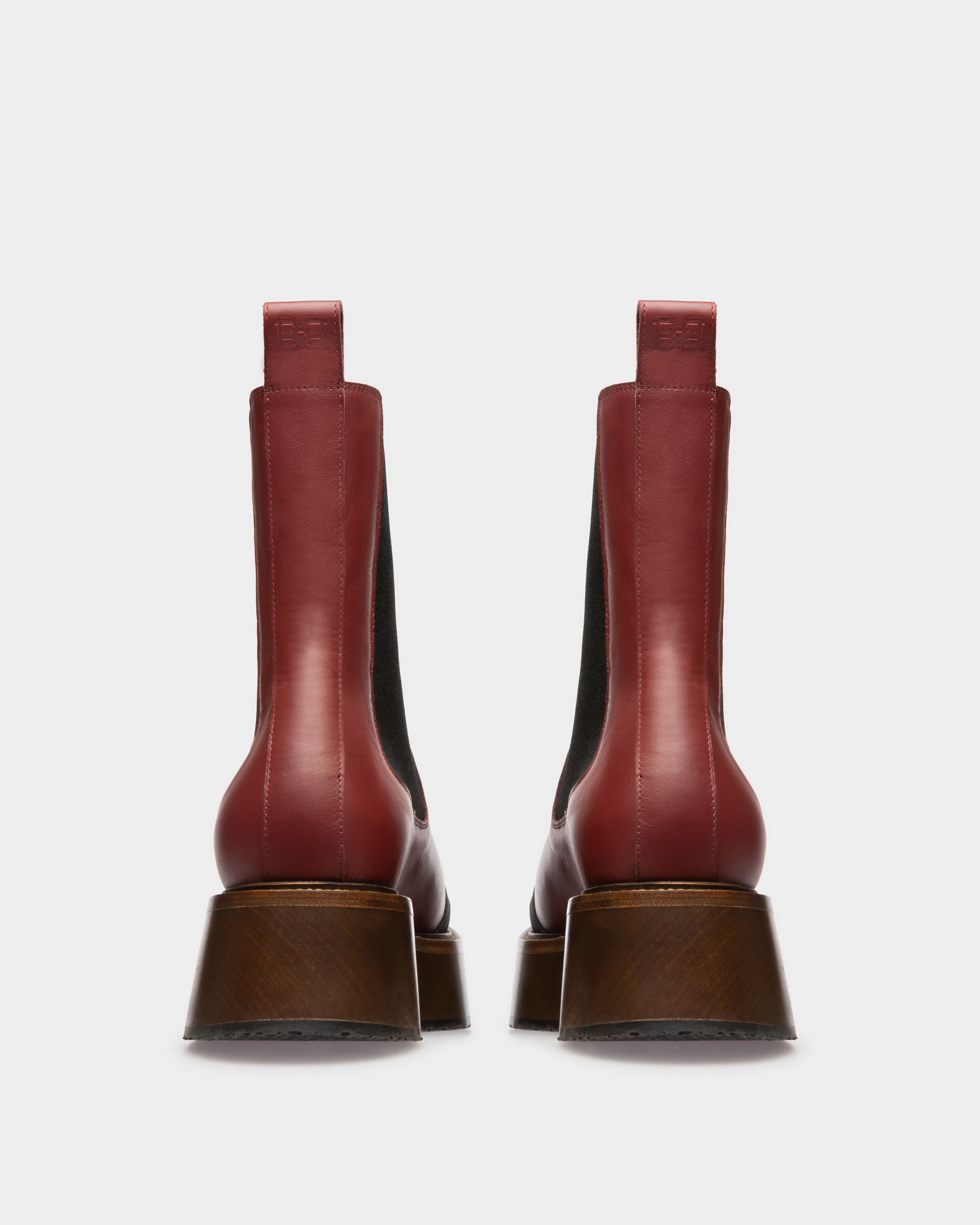 Ilene Leather Booties In Heritage Red - Women's - Bally - 04