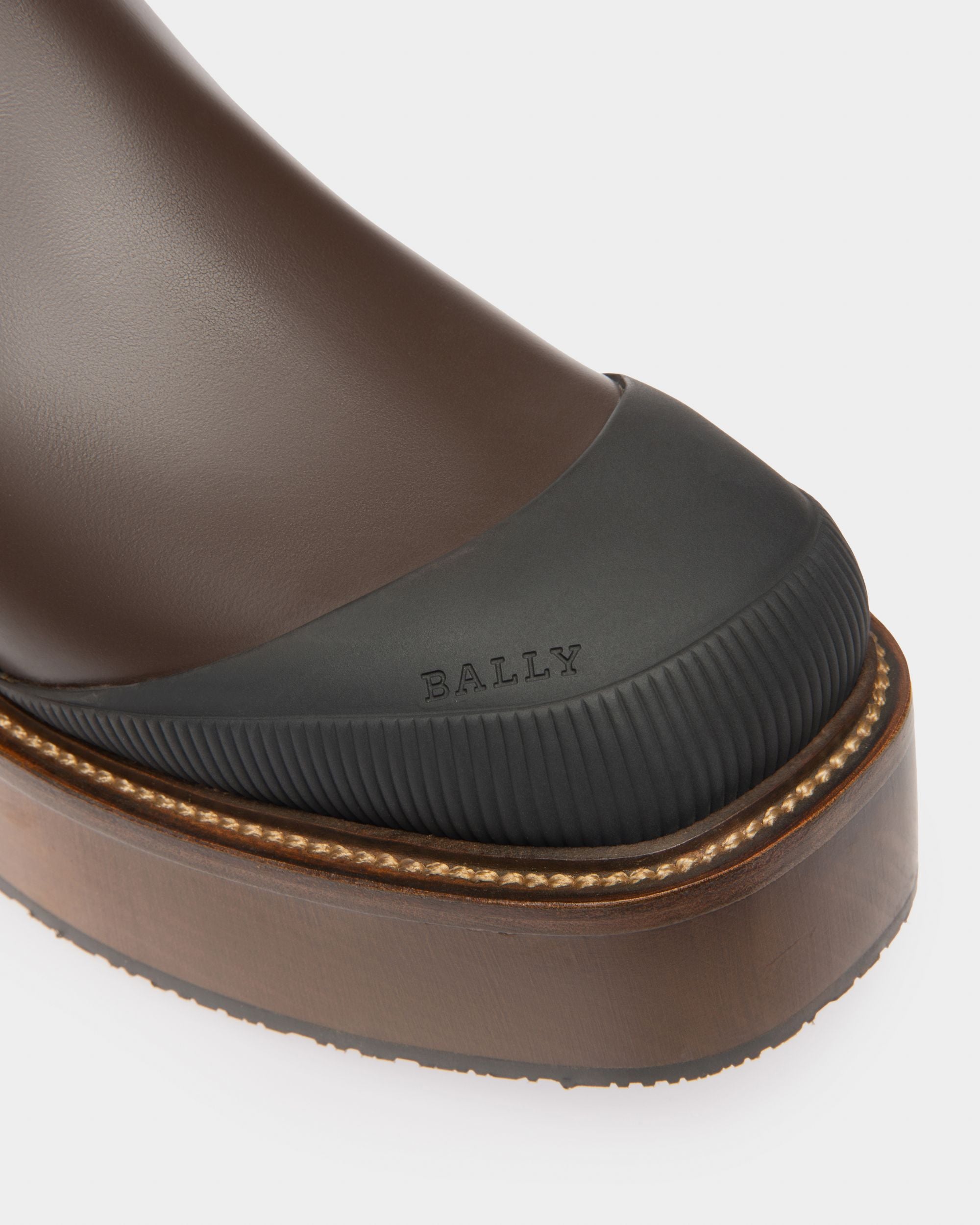 Ilene Bottines En Cuir Marron Ébène - Femme - Bally - 06