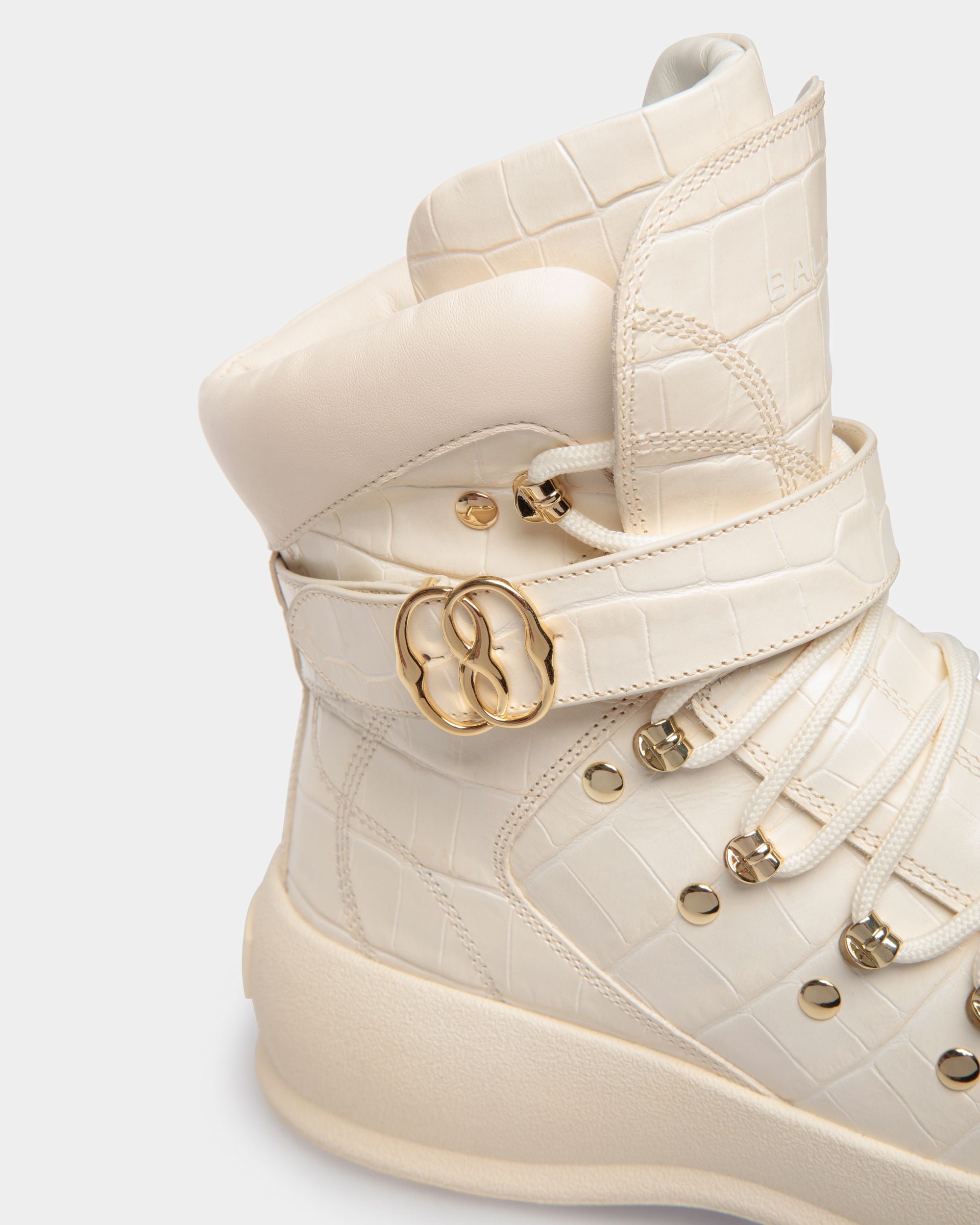 Frei Stiefel Aus Leder In Elfenbein - Damen - Bally - 06