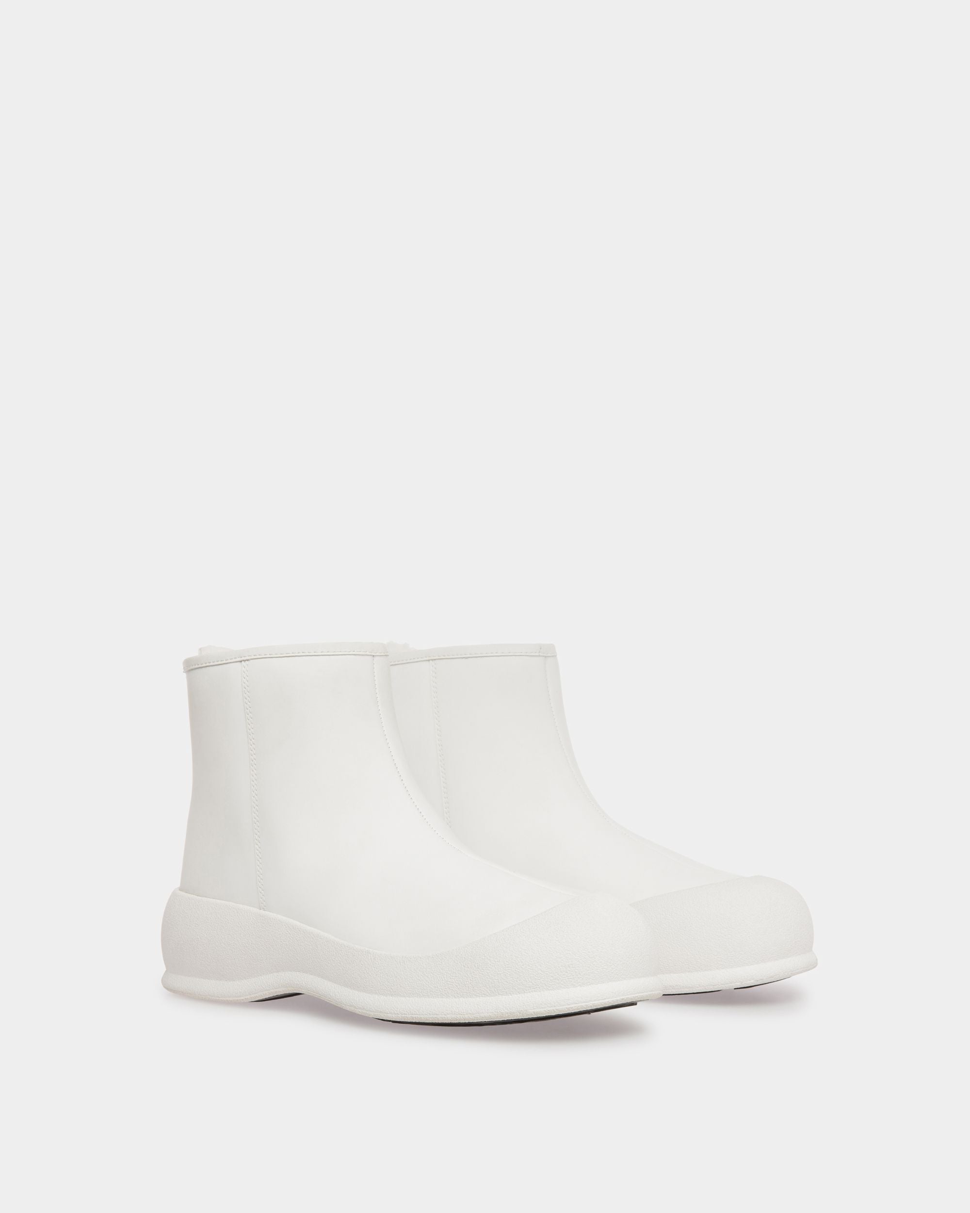 Frei Stiefel Aus Weißem Leder Mit Gummibeschichtung - Damen - Bally - 03