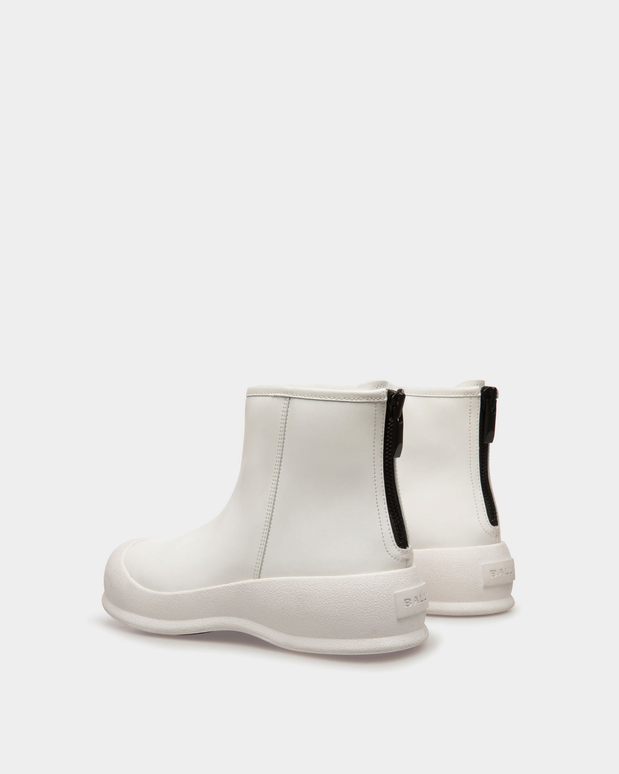 Frei Stiefel Aus Weißem Leder Mit Gummibeschichtung - Damen - Bally - 04