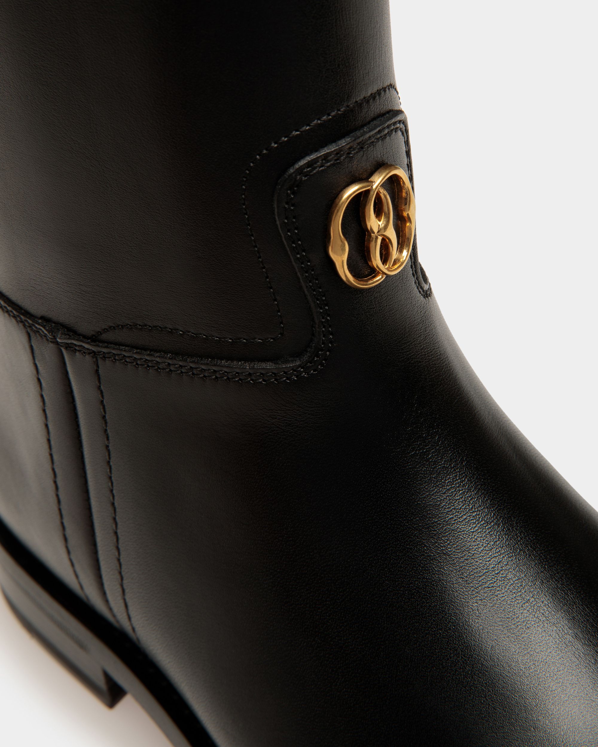 Huntington Long Boots In Black Leather - Women's - Bally - 04