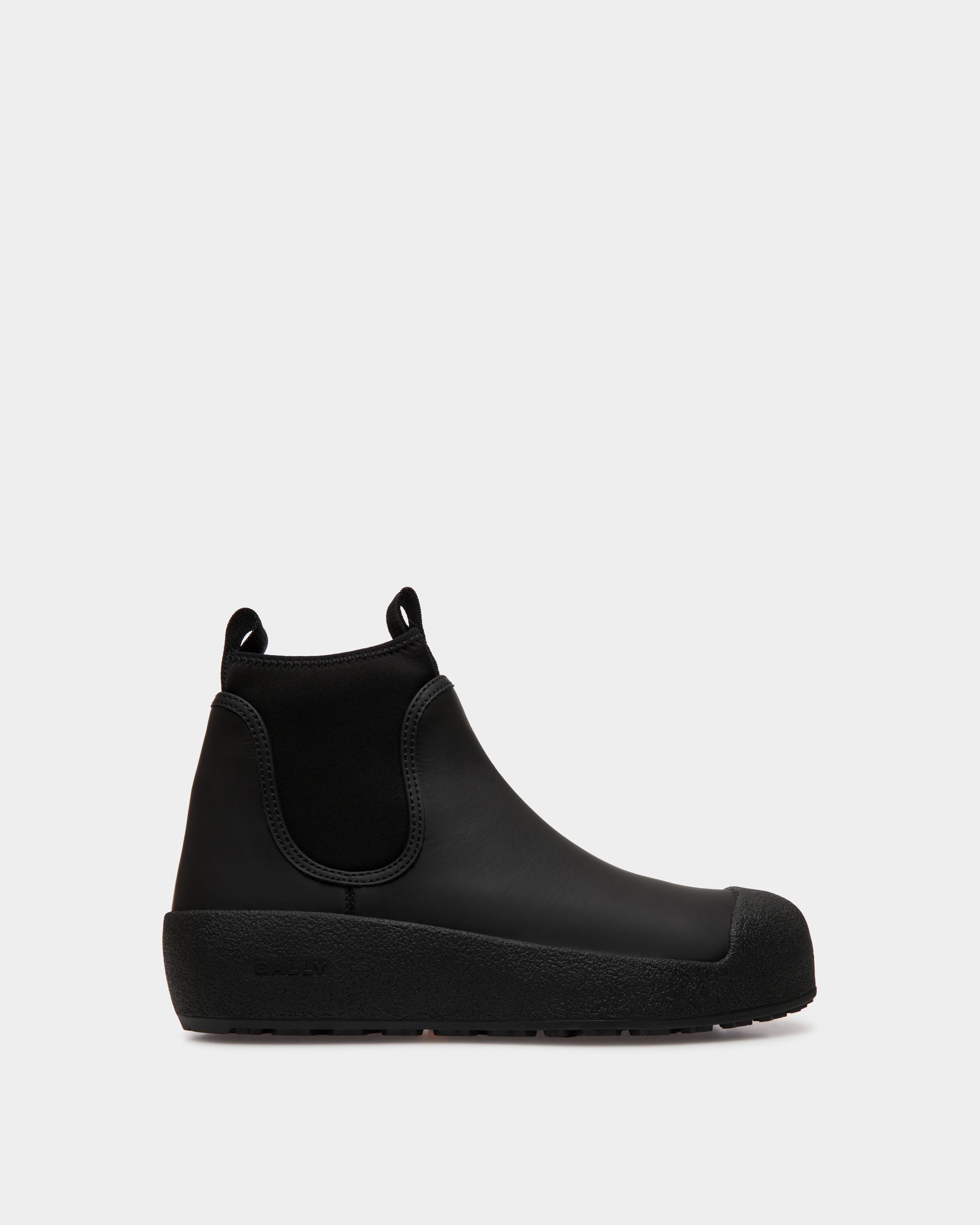 Bottine Bally Curling En Cuir Noir Caoutchouté - Femme - Bally - 01