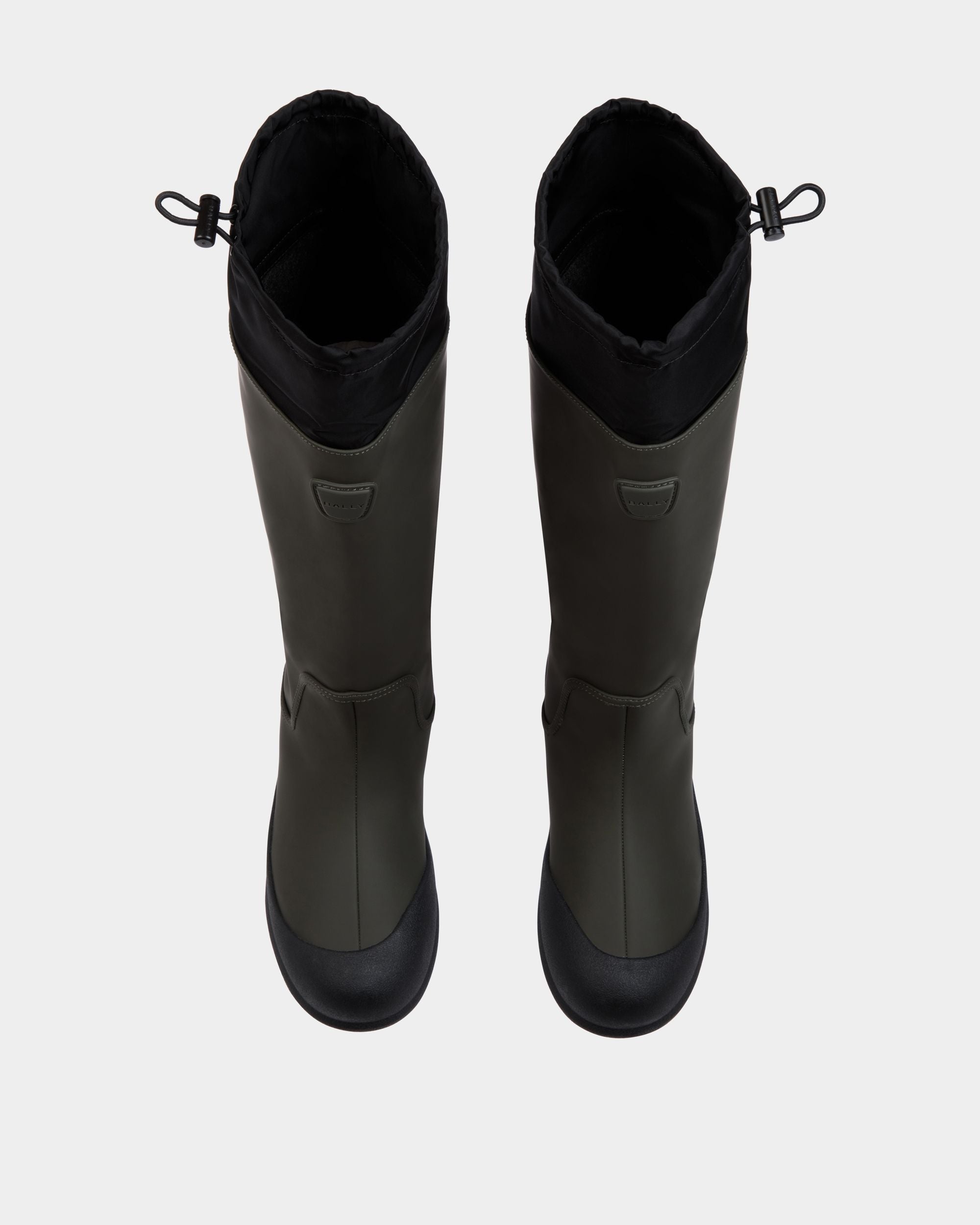 Botte Frei En Cuir Caoutchouté Military Green - Femme - Bally - 05