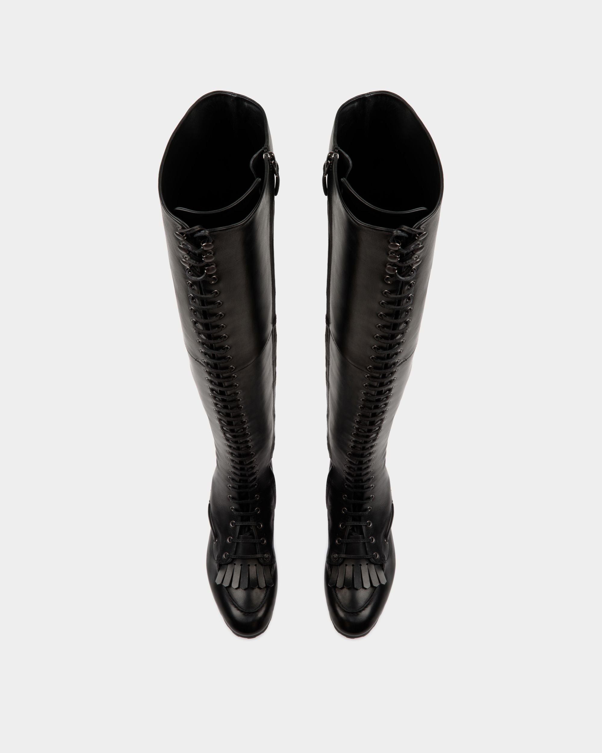 Plume Boot In Black Leather - Women's - Bally - 05