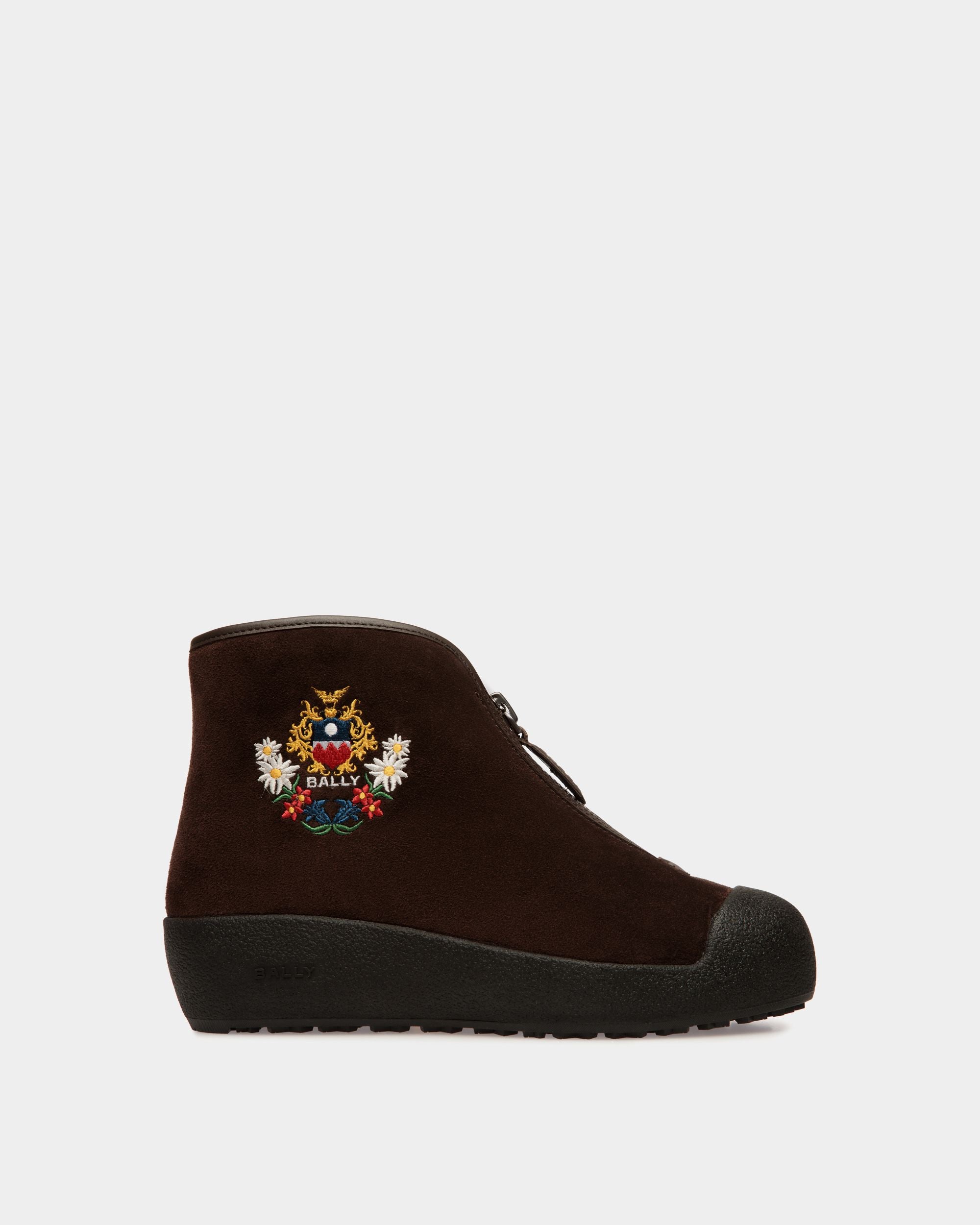 Winter Capsule Stiefeletten Aus Braunem Veloursleder - Damen - Bally - 01