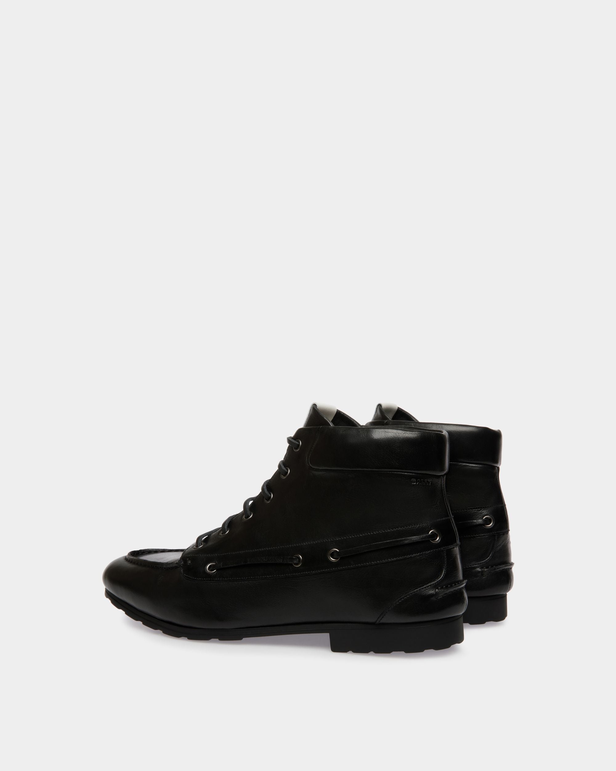 Stiefelette Plume Aus Leder In Schwarz - Damen - Bally - 04