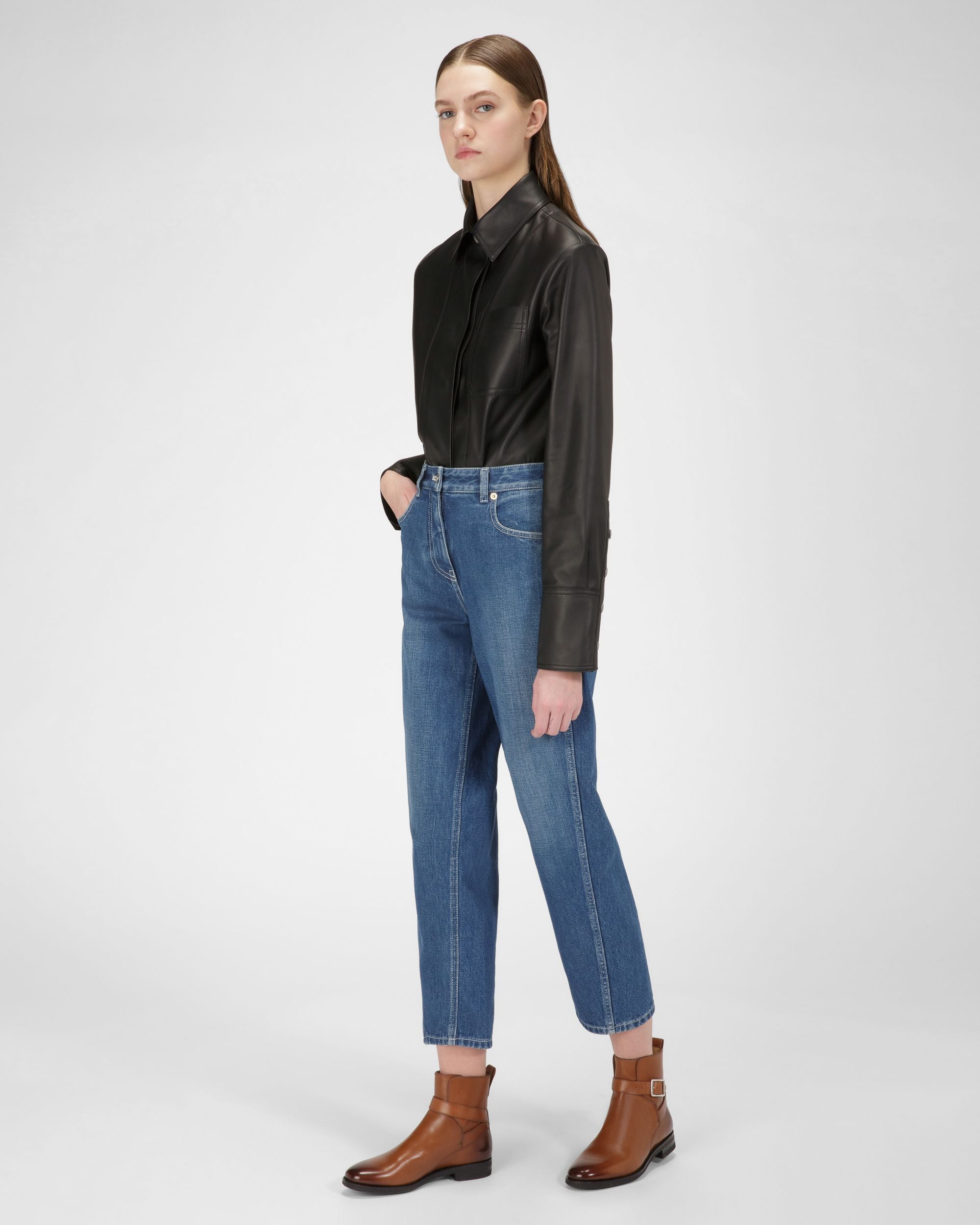 Filly Bottines En Cuir Marron - Femme - Bally - 03