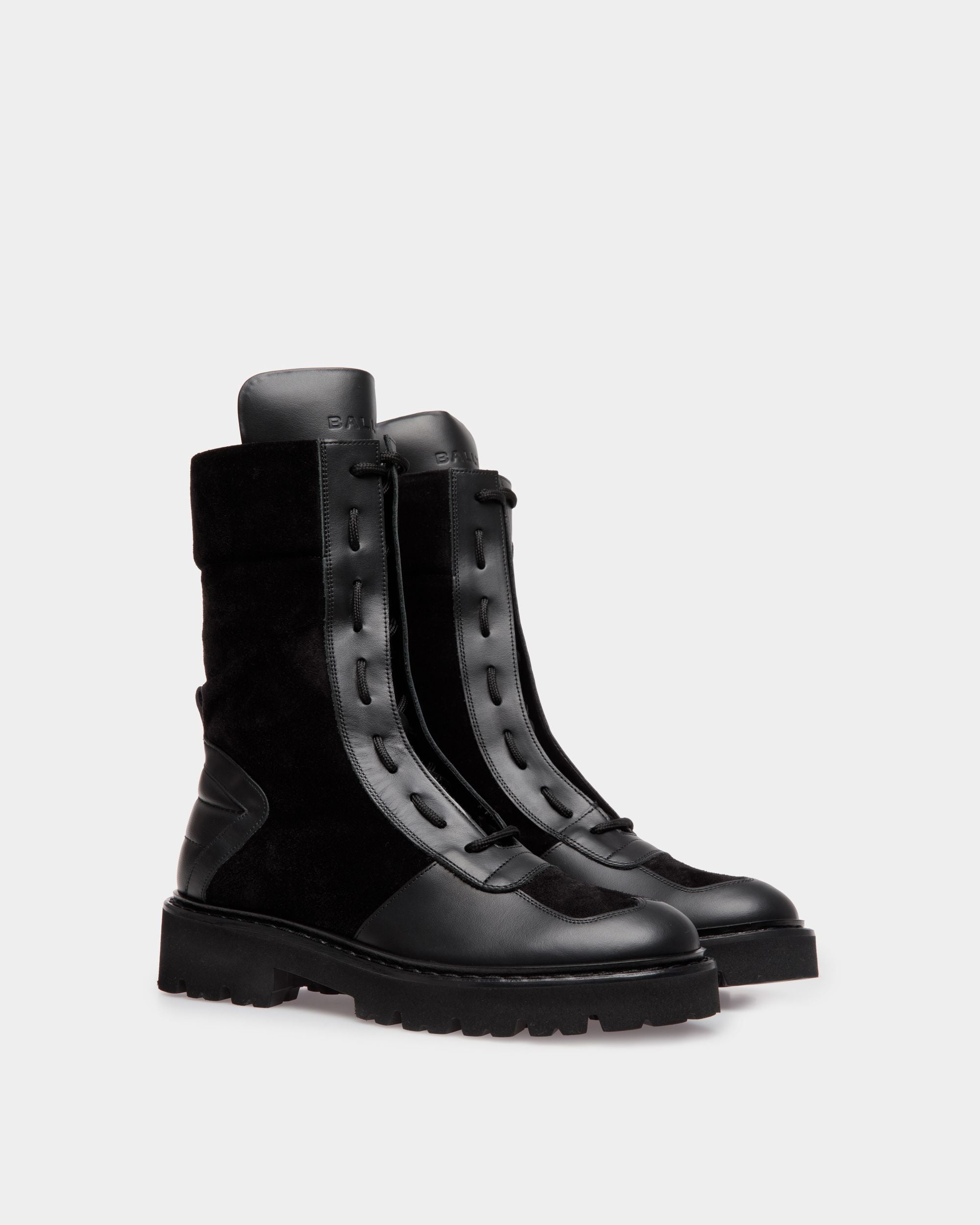 Bottes Enga En Cuir Noir - Femme - Bally - 02