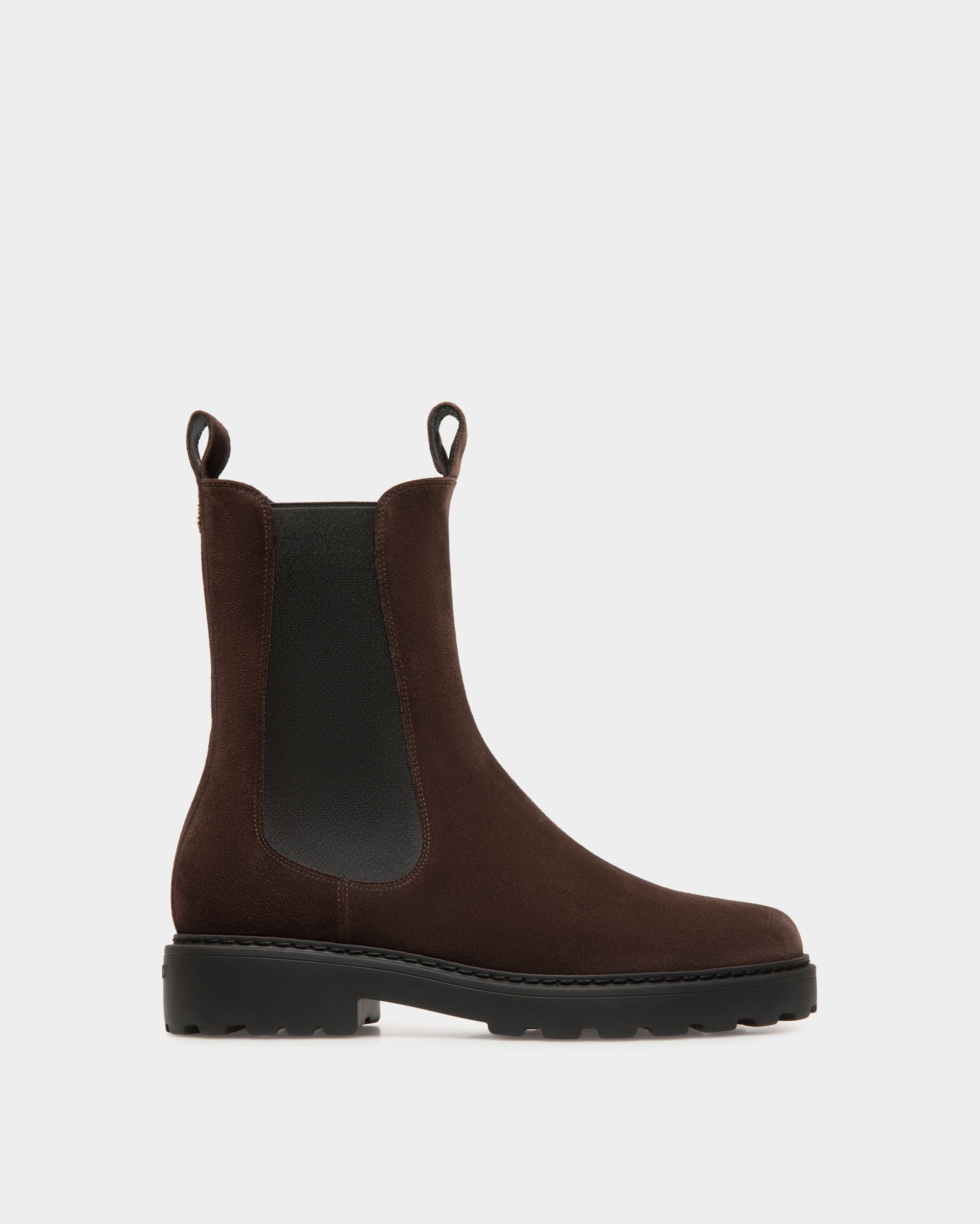 Bottine Gusto En Cuir Suédé Ebano - Femme - Bally - 01