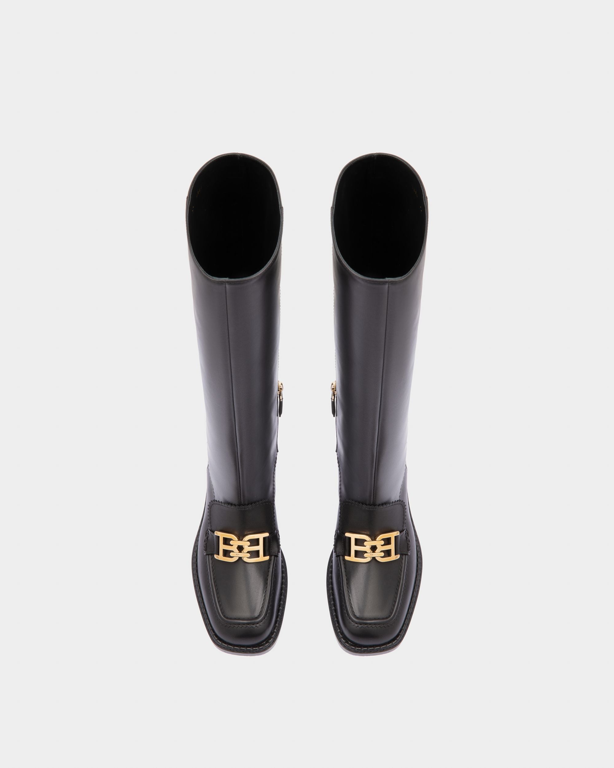 Ebele Hohe Stiefel Aus Schwarzem Leder - Damen - Bally - 03