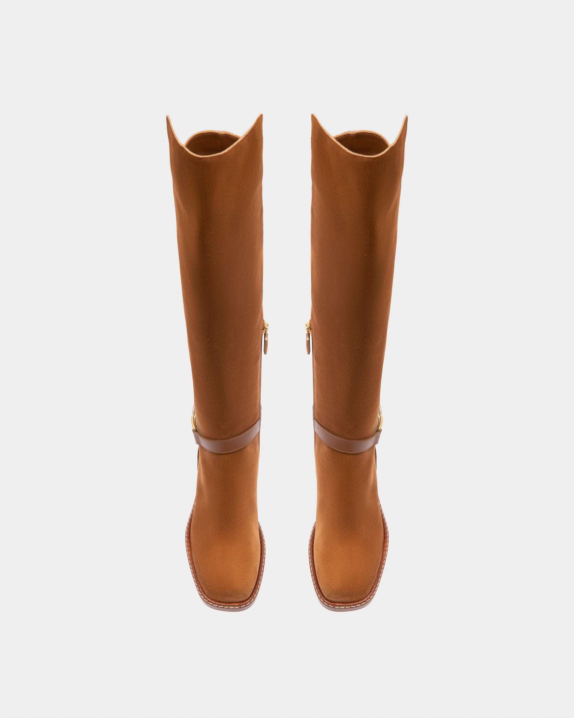 Eloire Bottes Longues En Cuir Marron - Femme - Bally - 02