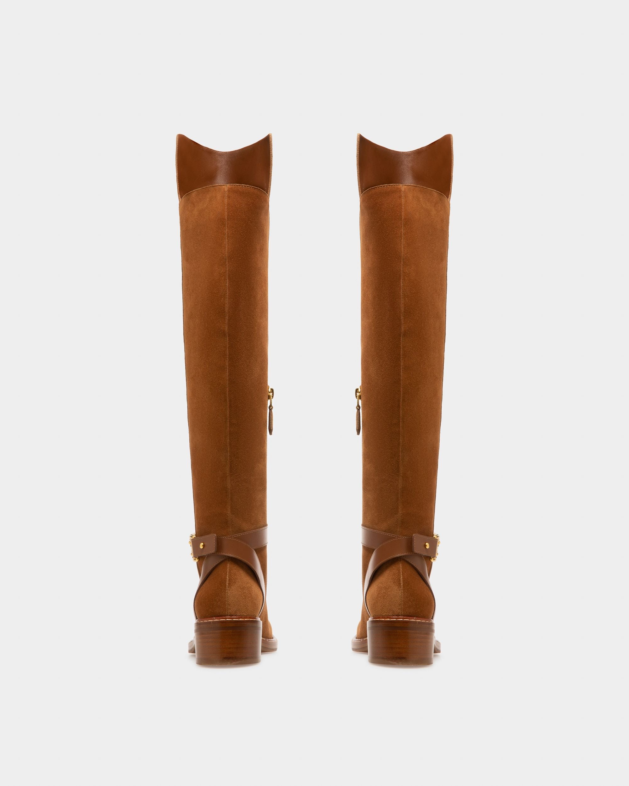 Eloire Bottes Longues En Cuir Marron - Femme - Bally - 04